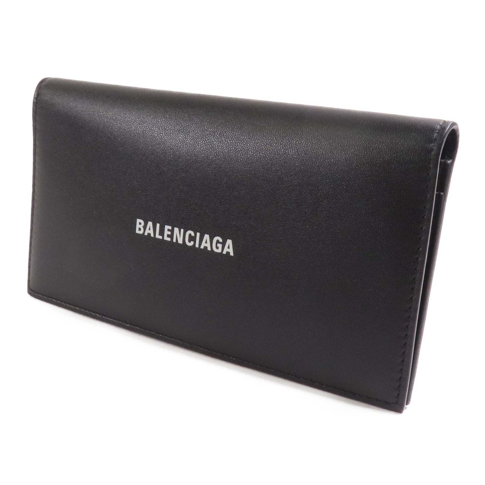 BALENCIAGA Long Wallet Long Calfskin Leather 594692.1090 Black
