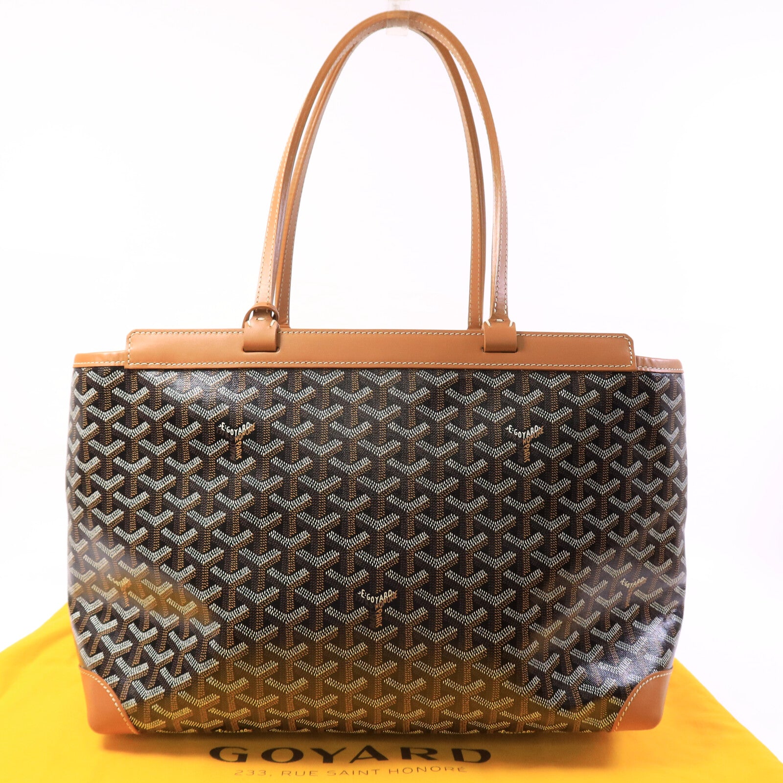 GOYARD 塗層帆布/皮革Bellechasse Biaude PM手挽袋