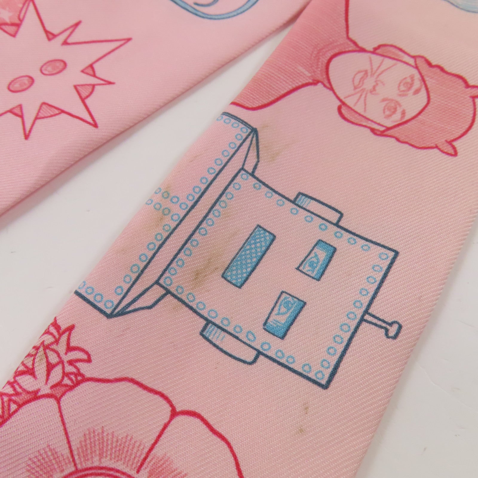 HERMES 絲質Twilly絲巾