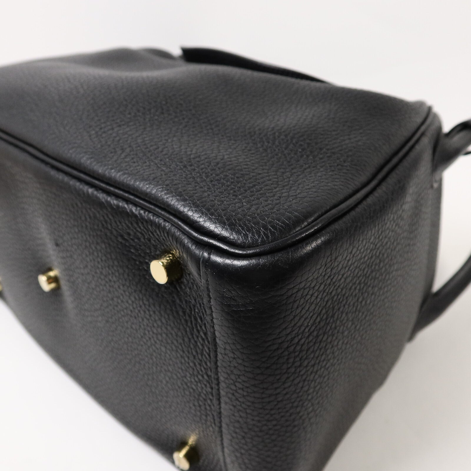 HERMES Clemence皮革Lindy 30手挽肩背兩用袋Noir