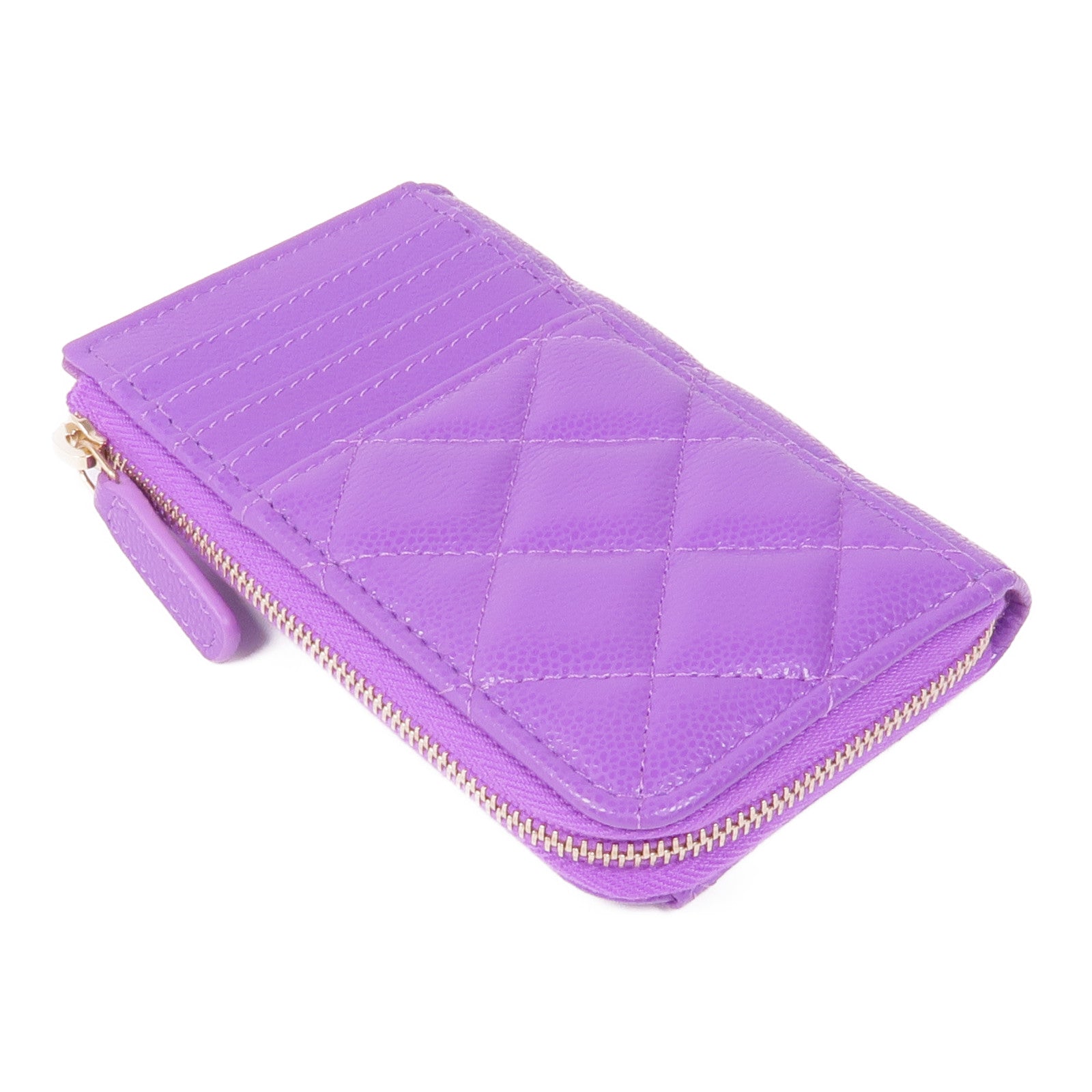 CHANEL 牛皮皮革Card/Coin Case金扣零錢包/卡片套