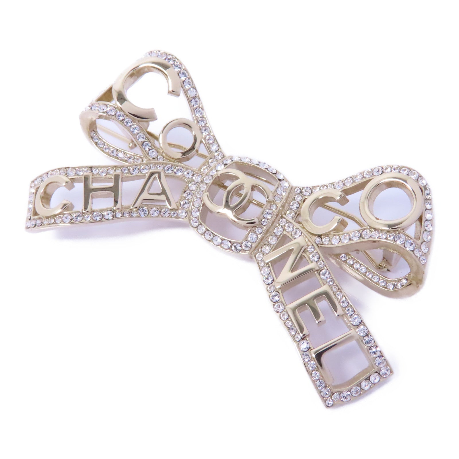 CHANEL 金屬Hair clip髮夾金色/透明