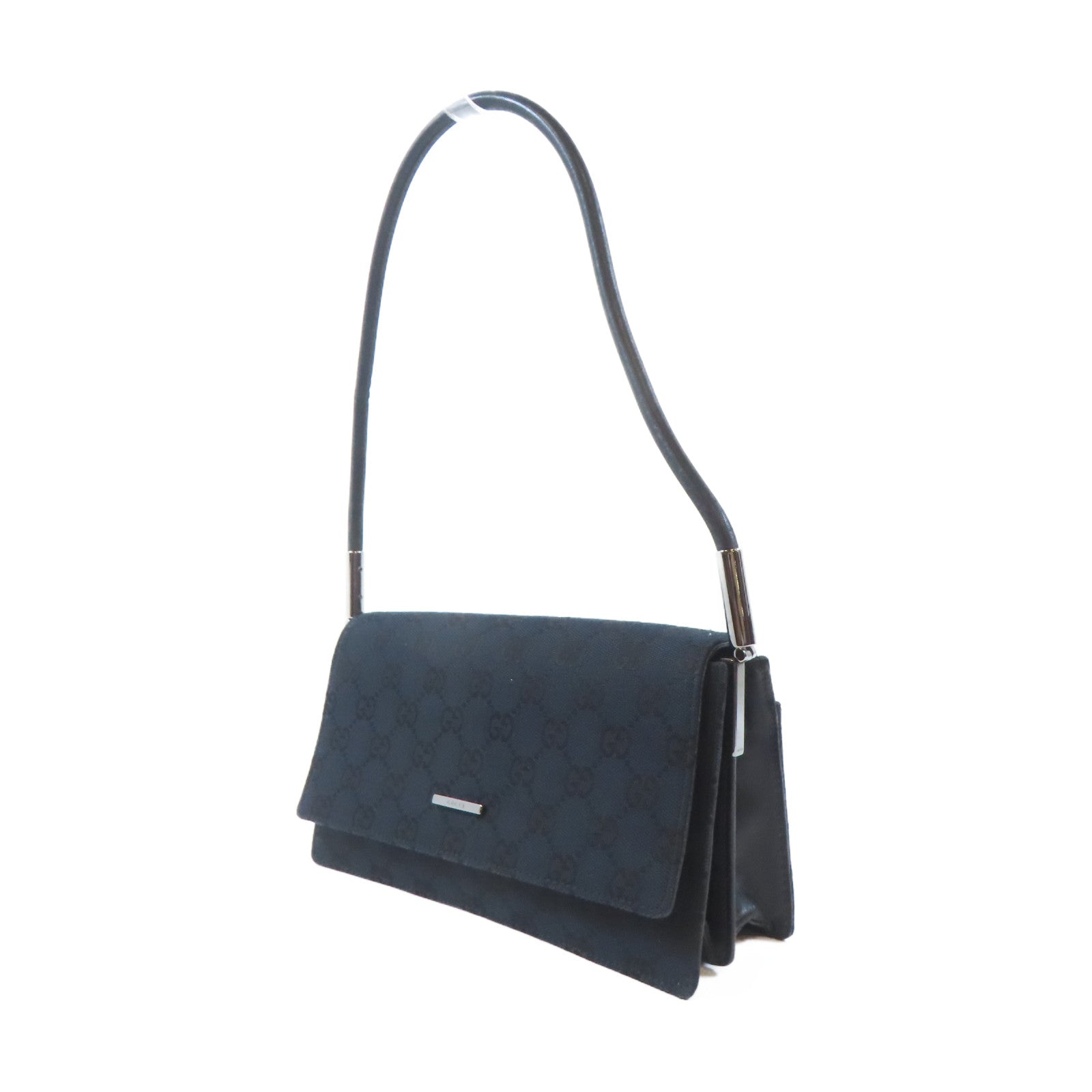 GUCCI 【激減優惠】帆布Shoulder Bag銀扣肩背袋藍色