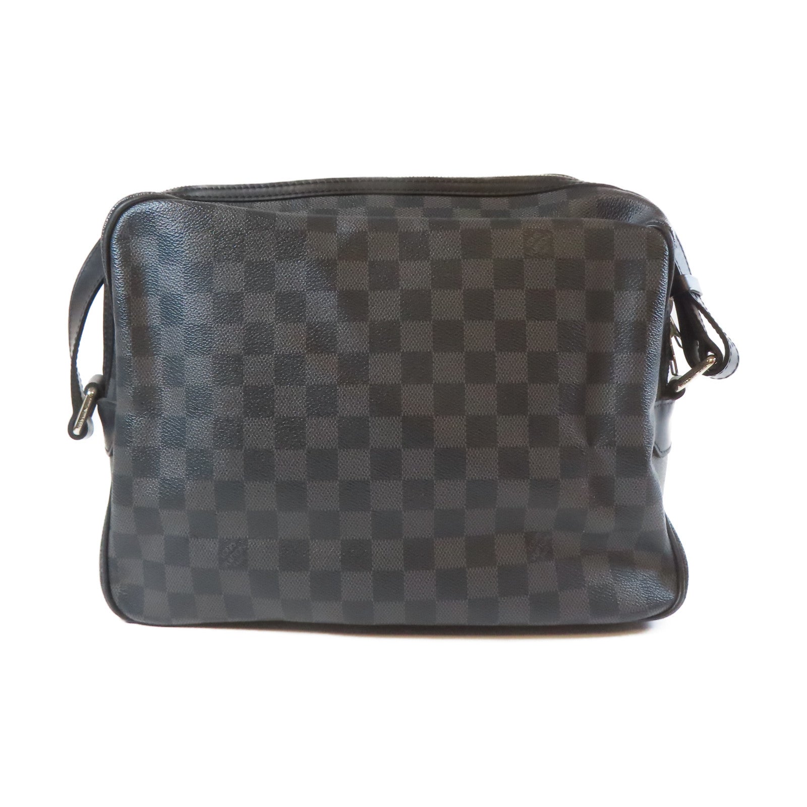 LOUIS VUITTON Damier Graphite Io Shoulder bag銀扣肩背袋黑色