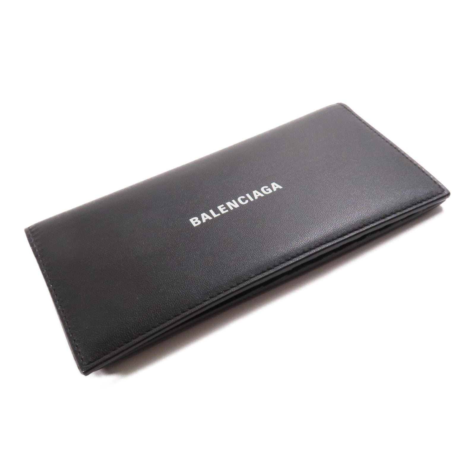 BALENCIAGA Long Wallet Long Calfskin Leather 594692.1090 Black