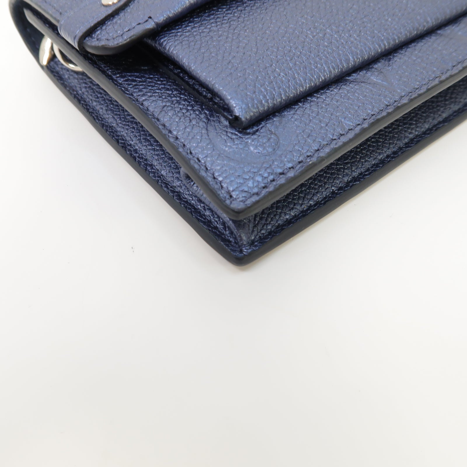 LOUIS VUITTON 【激減優惠】Monogram Empreinte Vavin Shoulder Bag銀扣肩背袋藍色