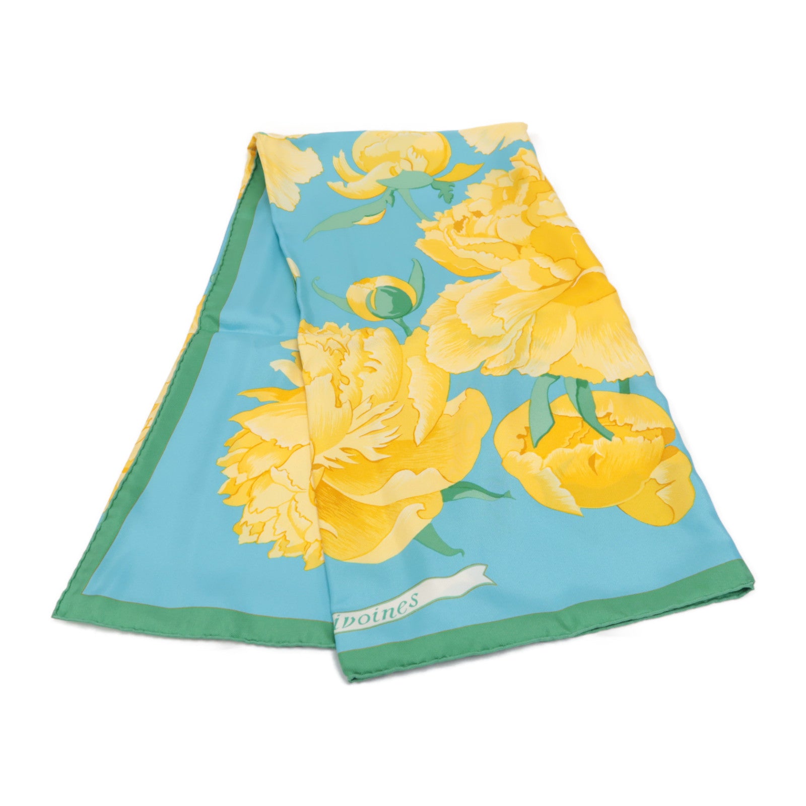 HERMES 【激減優惠】絲質Scarf絲巾黃色/藍色/綠色