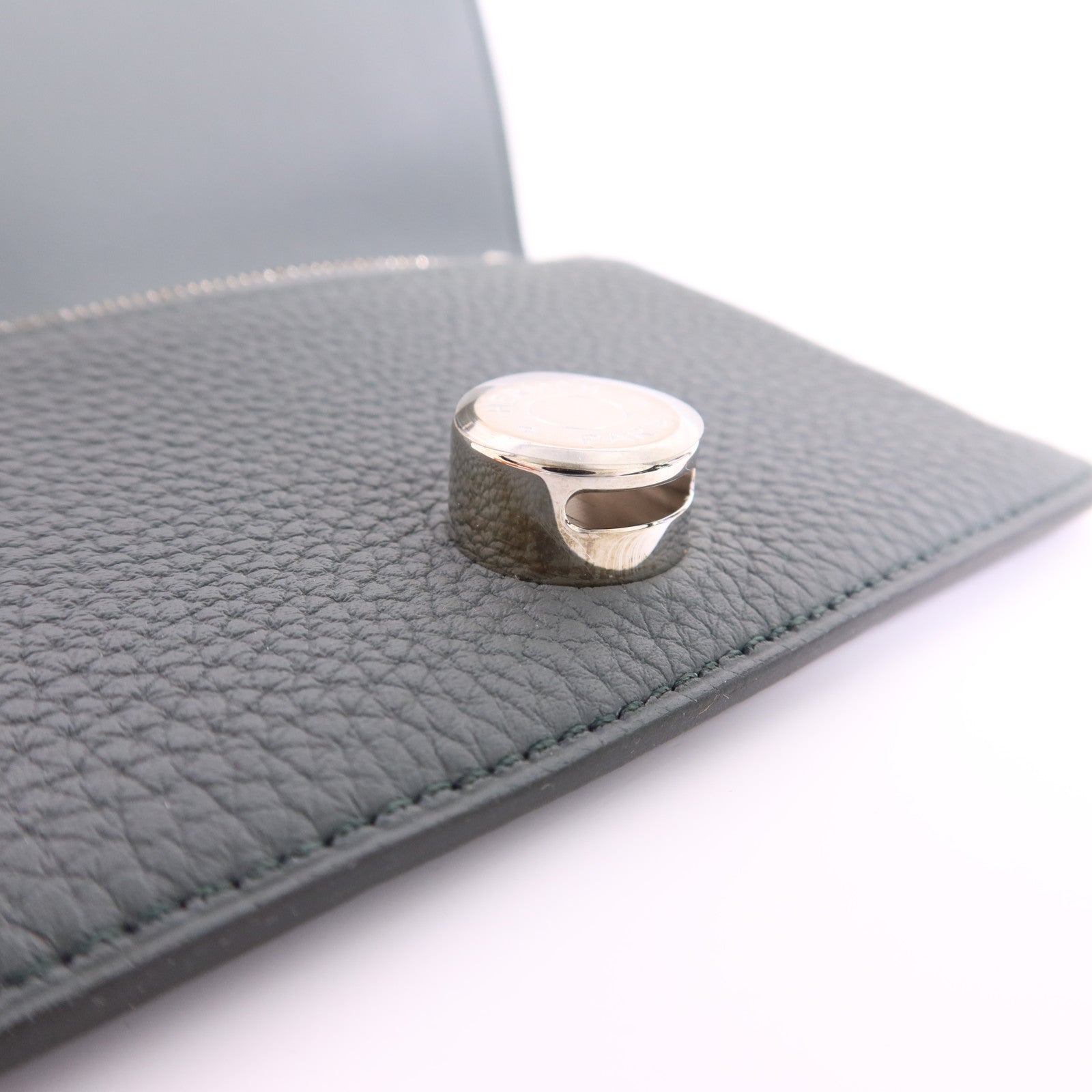 HERMES Clemence皮革Dogon Compact Bifold Wallet銀扣錢包