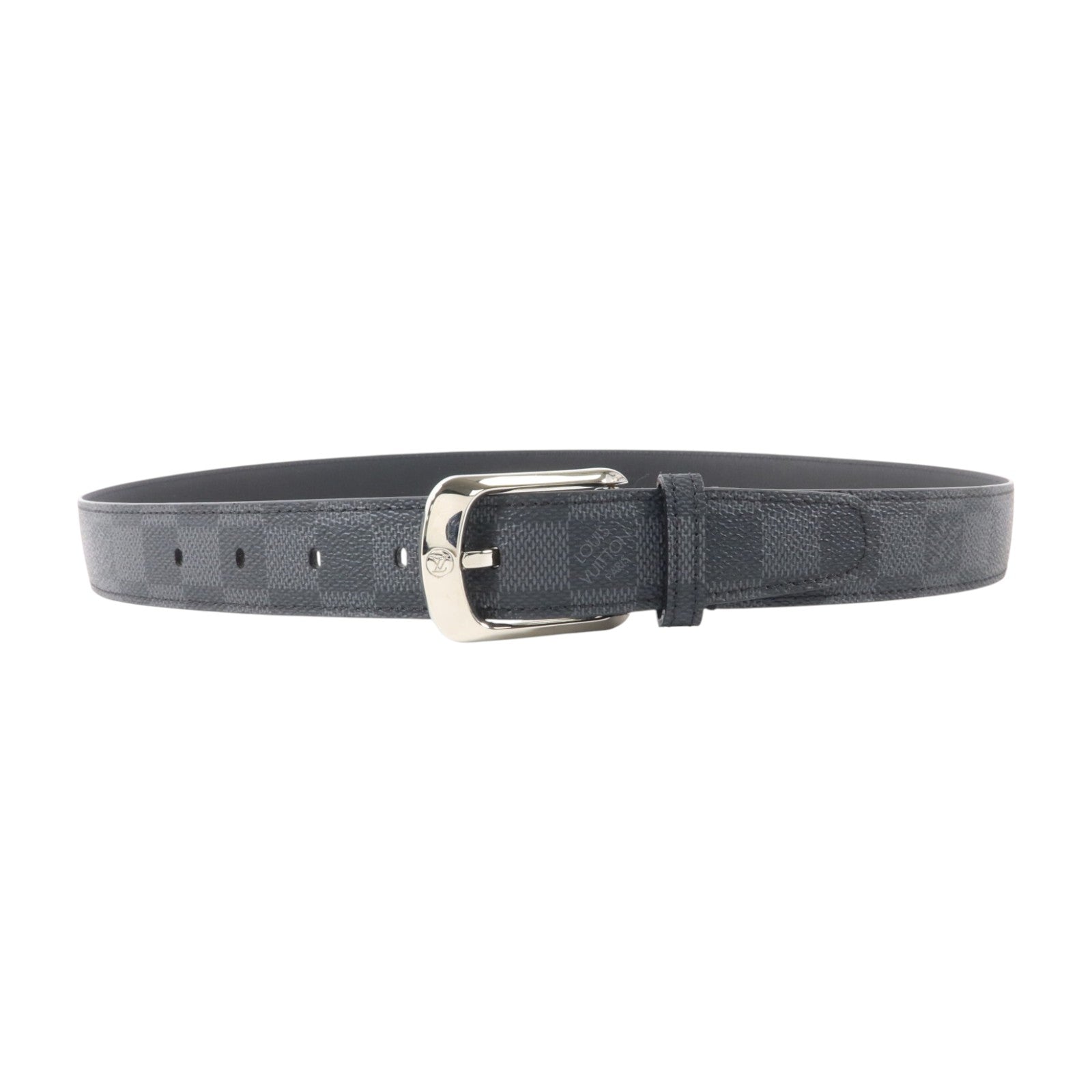 LOUIS VUITTON Damier Graphite Ceinture Ellipse Belt 90cm皮帶