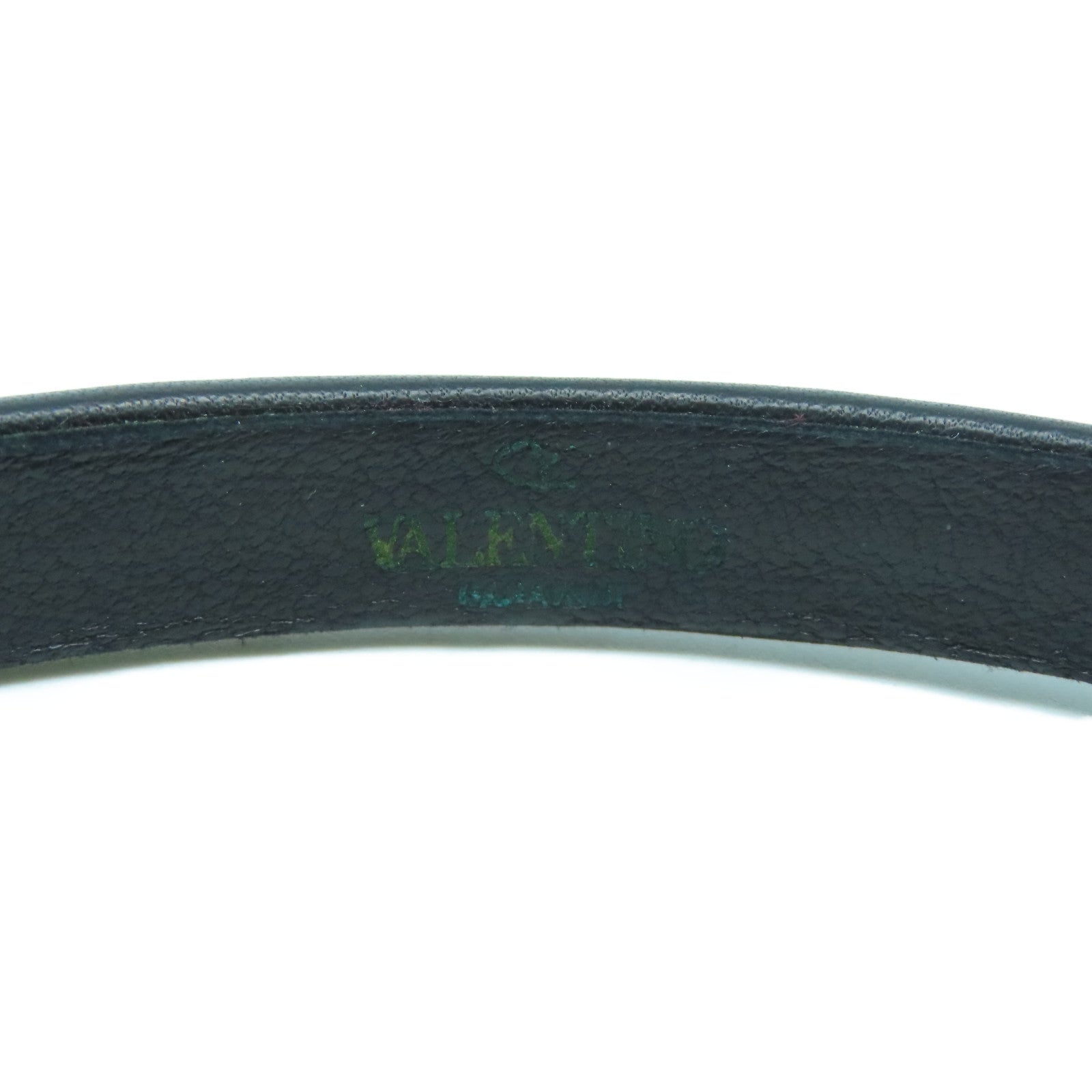 Valentino 【激減優惠】皮革Headband窩釘頭箍黑色