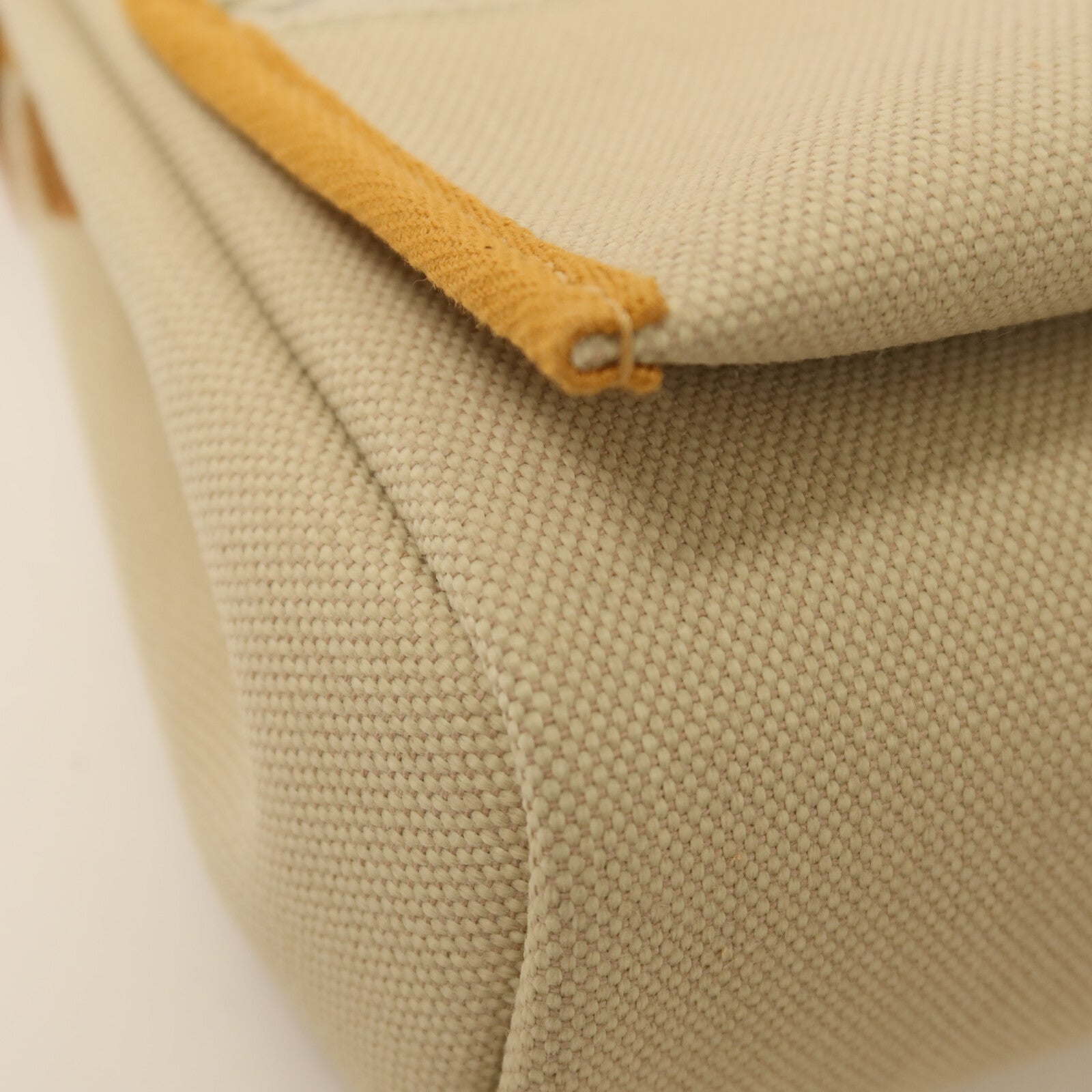 HERMES 帆布Mini Herbag銀扣肩背袋Beton/Natural Sable