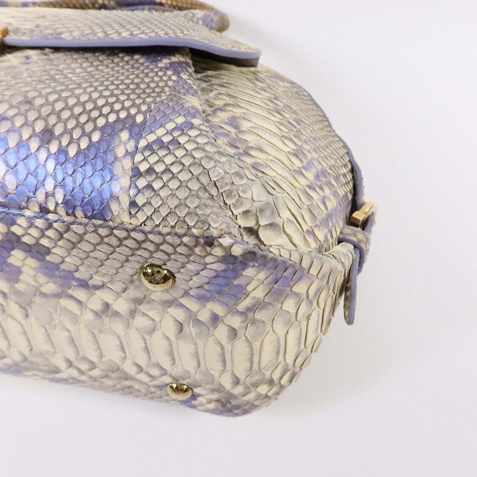 Salvatore Ferragamo 蛇皮皮革Fiamma手挽肩背兩用袋