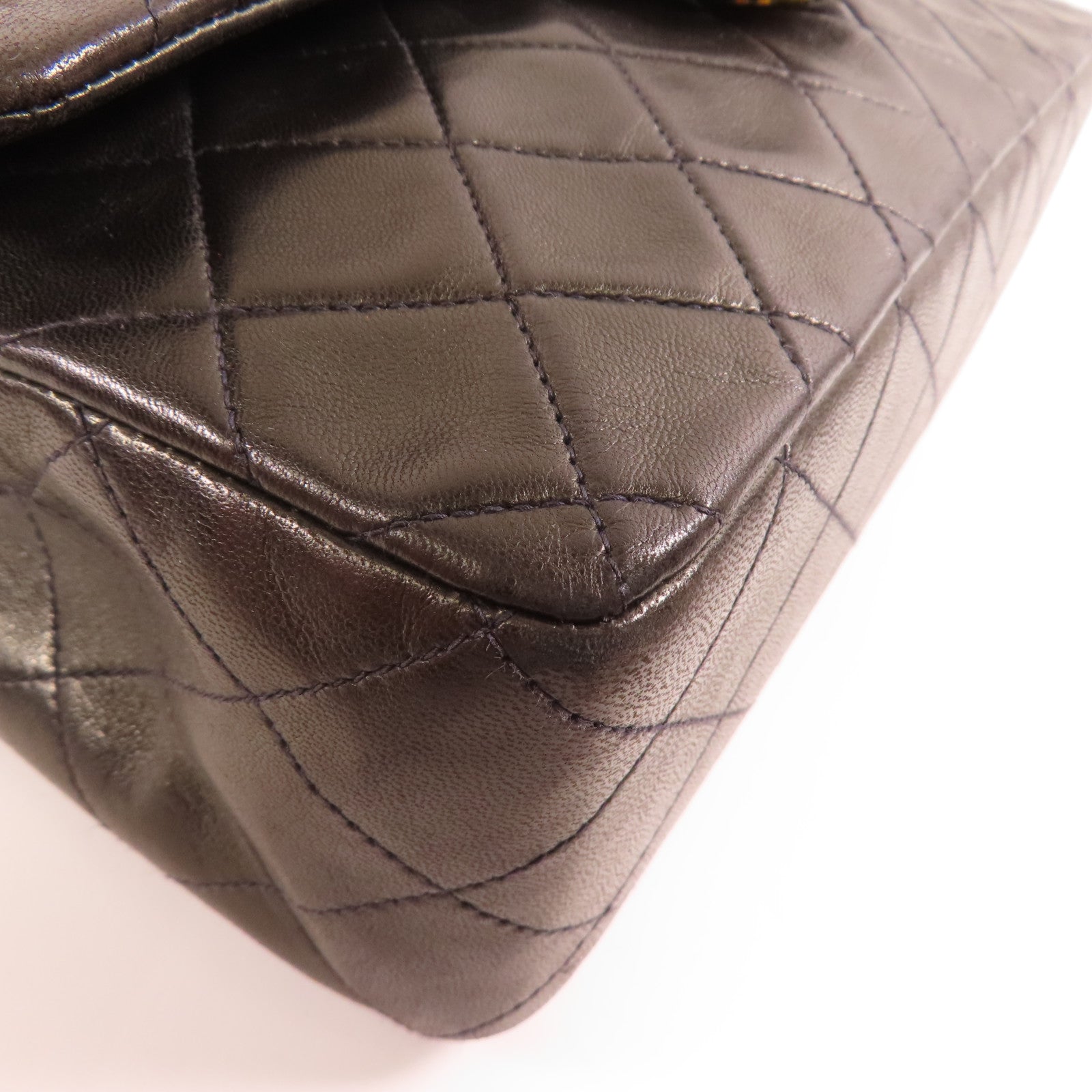 CHANEL 羊皮皮革Classic 25金扣鏈帶肩背袋