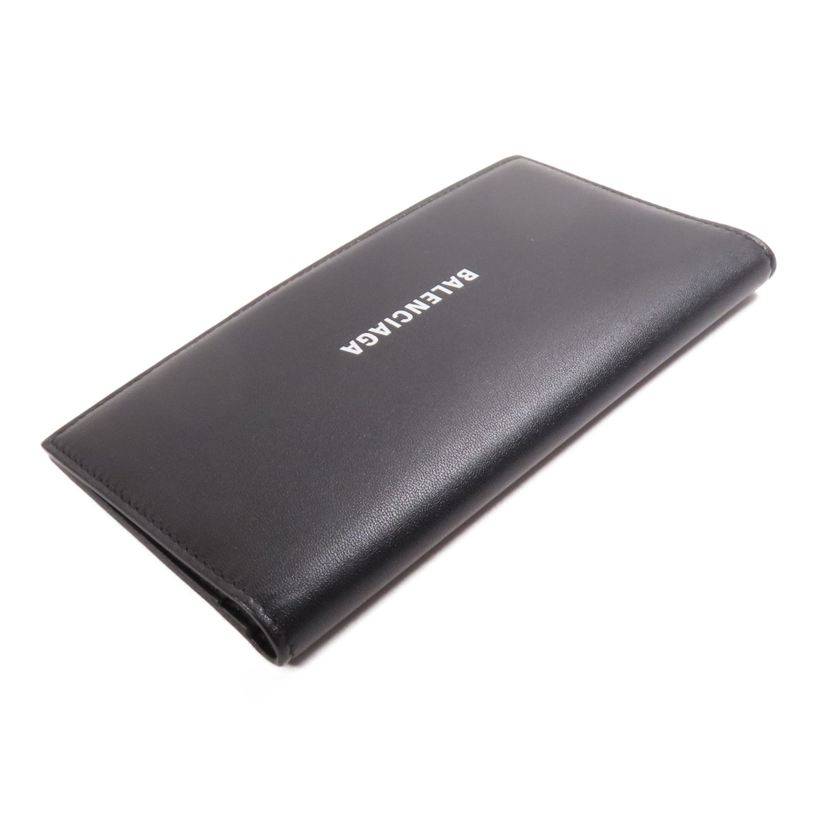 BALENCIAGA Long Wallet Long Calfskin Leather 594692.1090 Black