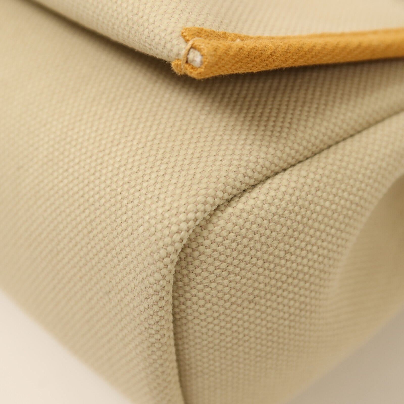 HERMES 帆布Mini Herbag銀扣肩背袋Beton/Natural Sable