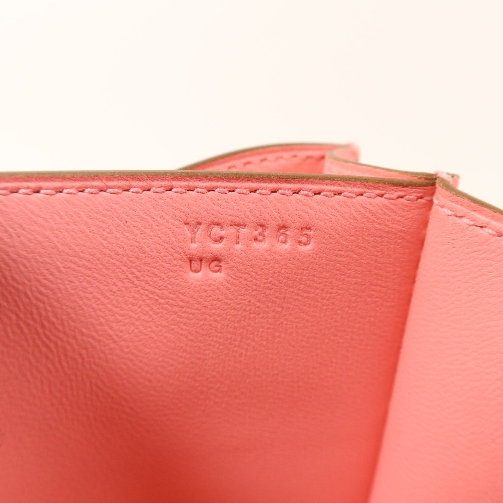 HERMES Epsom皮革Constance Mini肩背袋Rose Confetti