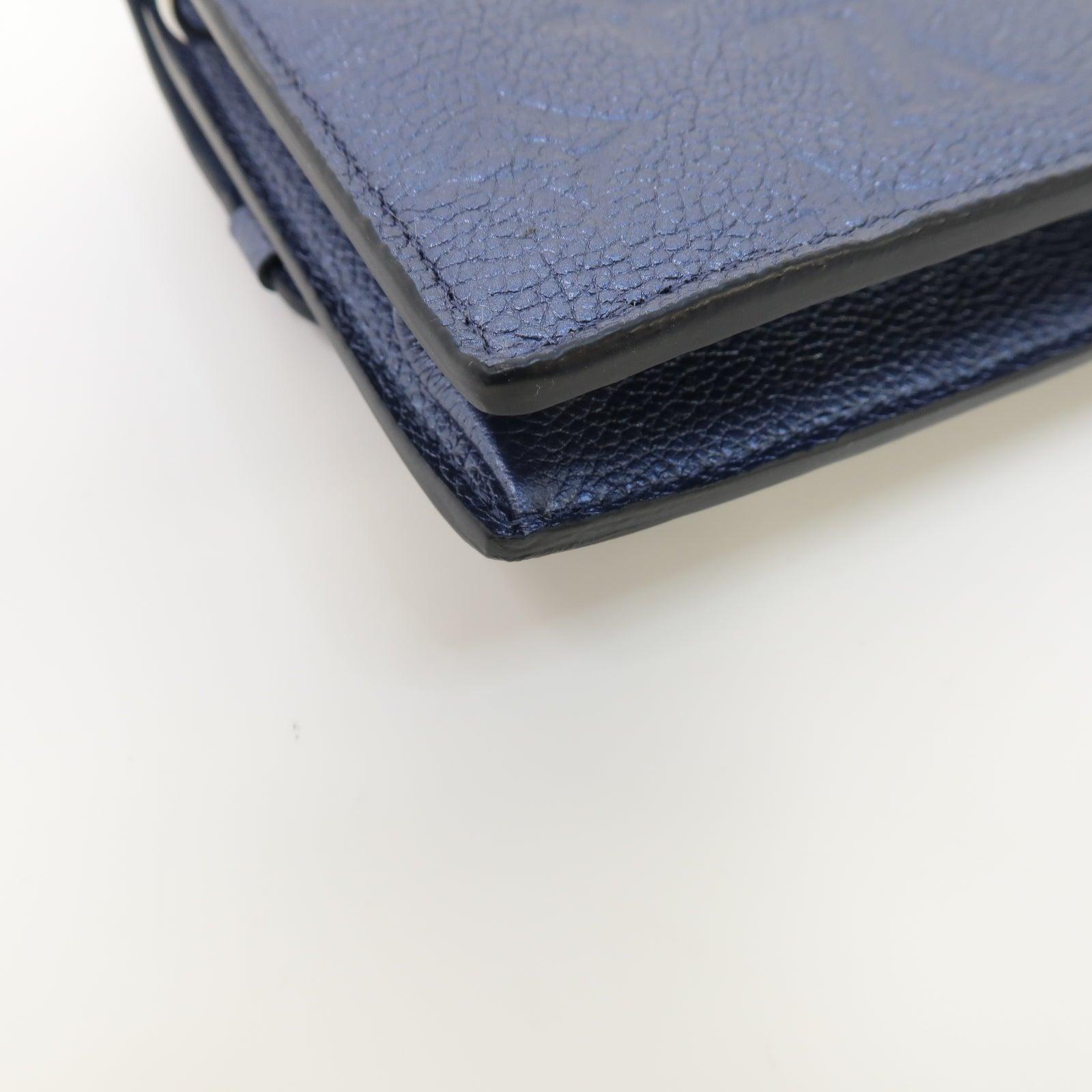 LOUIS VUITTON 【激減優惠】Monogram Empreinte Vavin Shoulder Bag銀扣肩背袋藍色