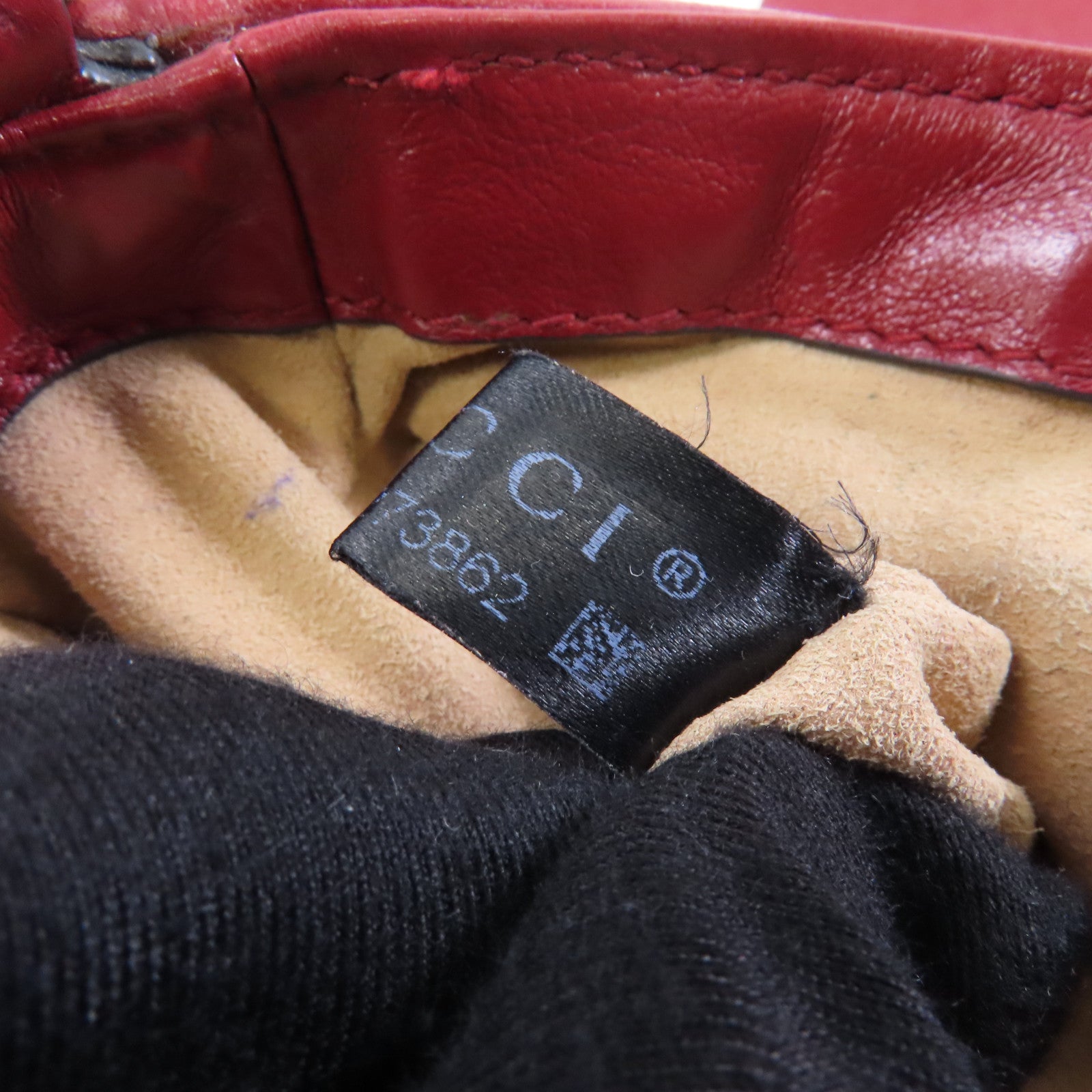 GUCCI 【激減優惠】牛皮皮革2way Shoulder Bag金扣手挽肩背兩用袋黑色/紅色