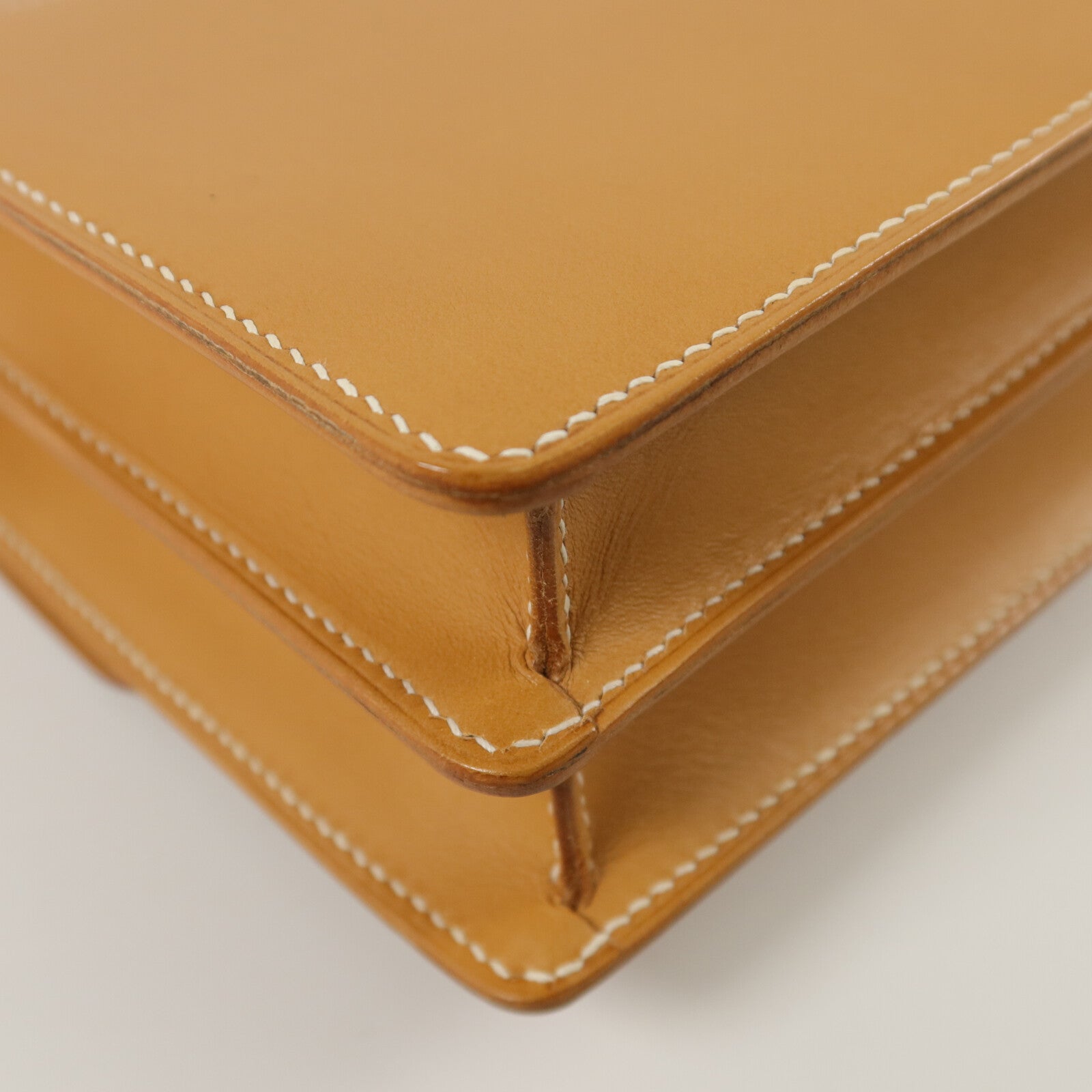 HERMES Barenia皮革Roulis Mini肩背袋Fauve