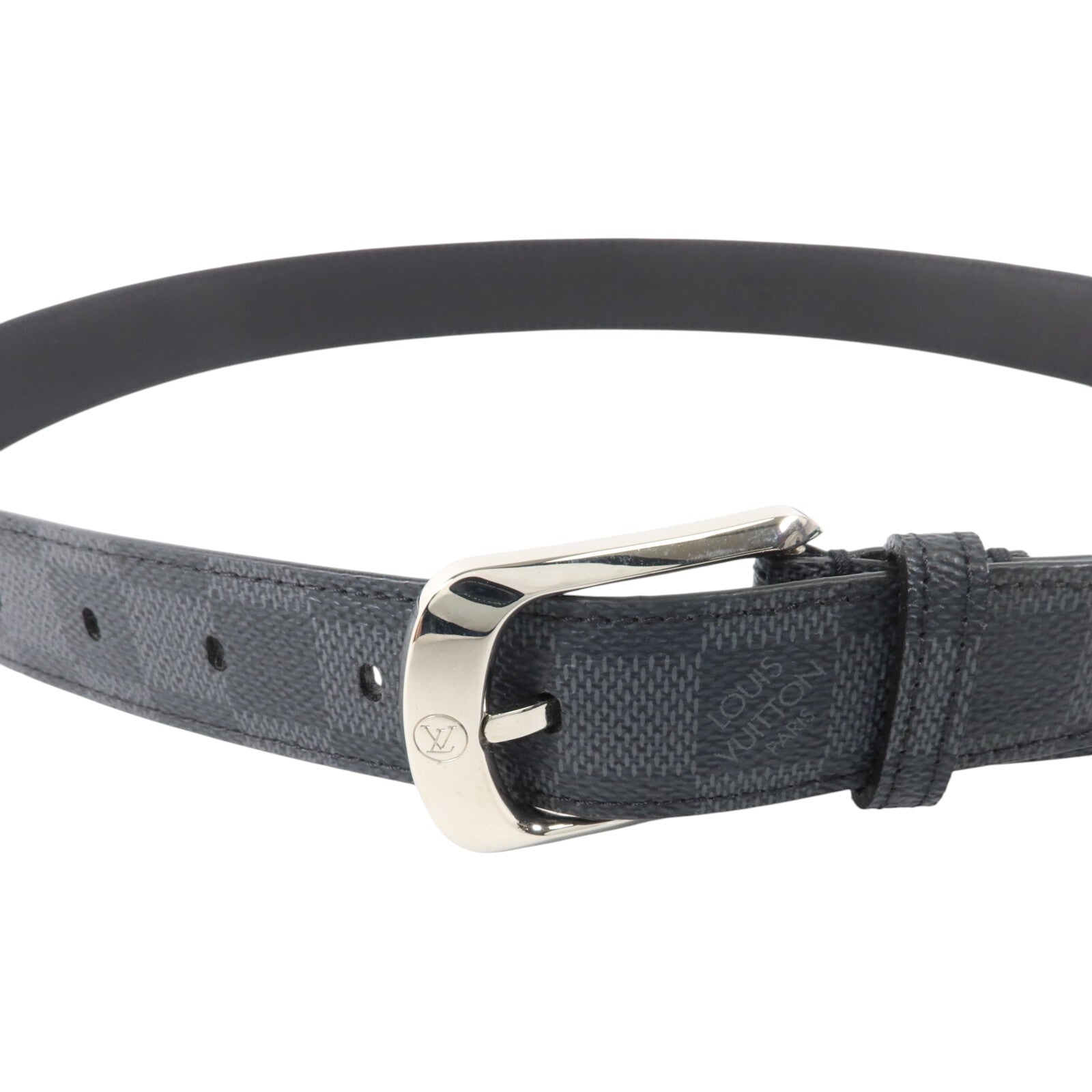 LOUIS VUITTON Damier Graphite Ceinture Ellipse Belt 90cm皮帶