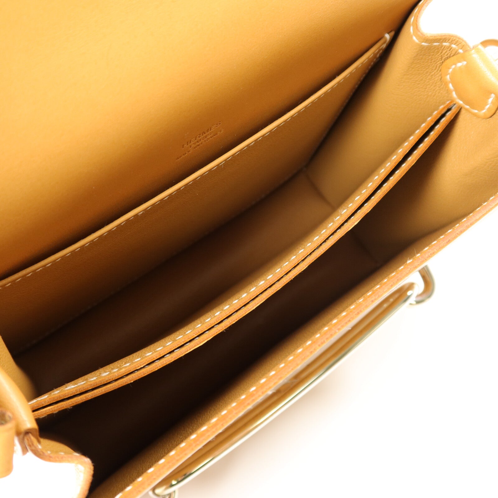 HERMES Barenia皮革Roulis Mini肩背袋Fauve