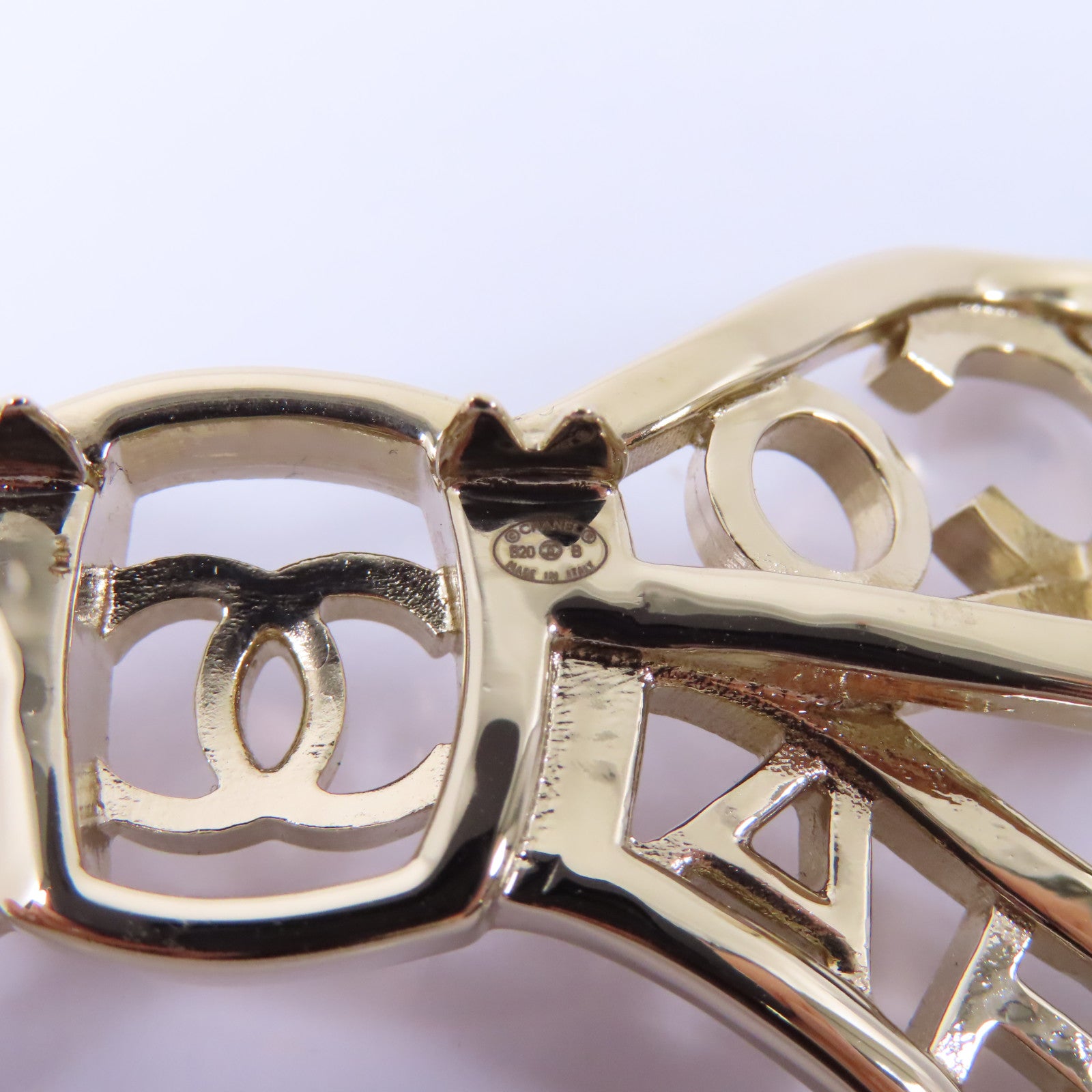 CHANEL 金屬Hair clip髮夾金色/透明