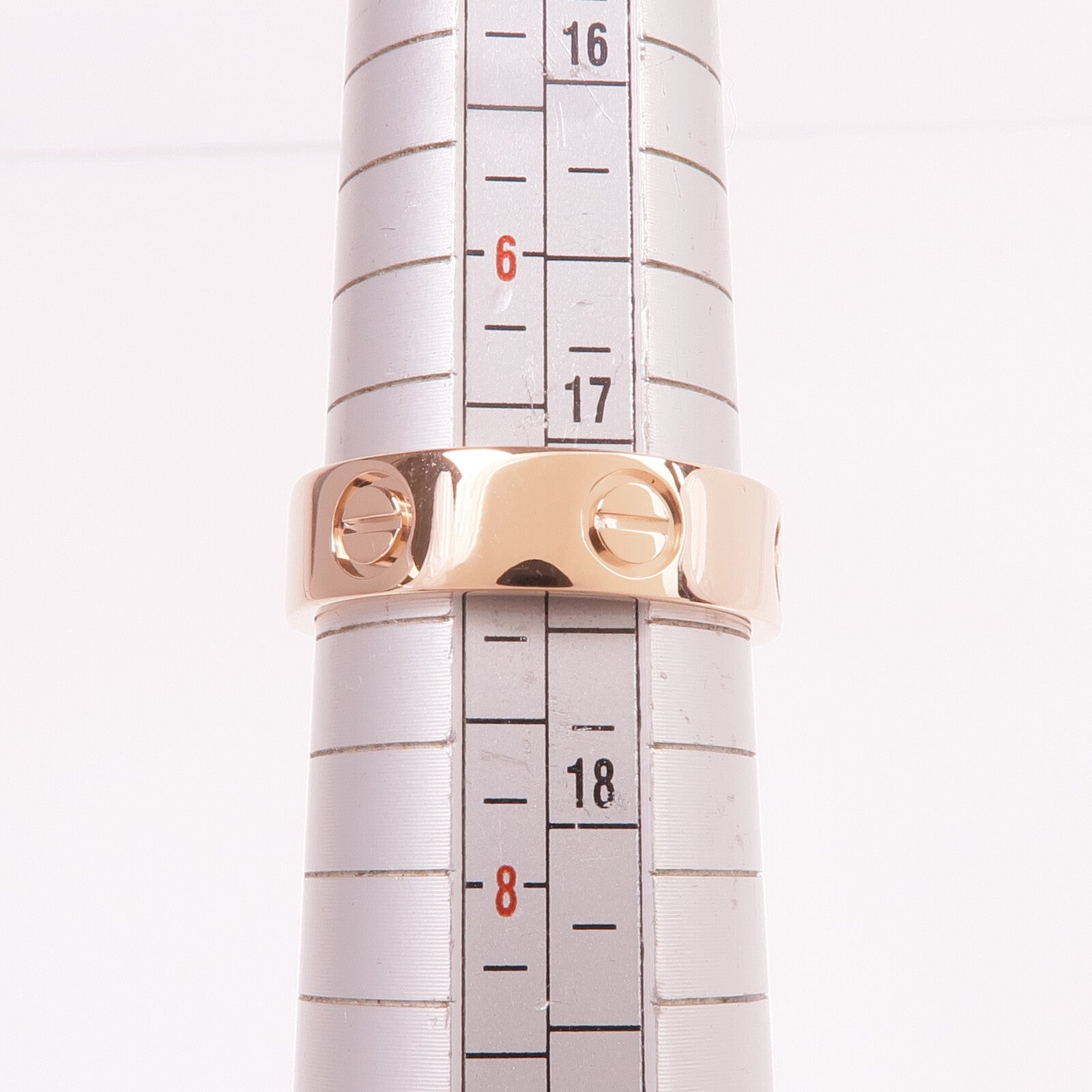 CARTIER 18K玫瑰金Love Ring戒指Cartier#54/US#7