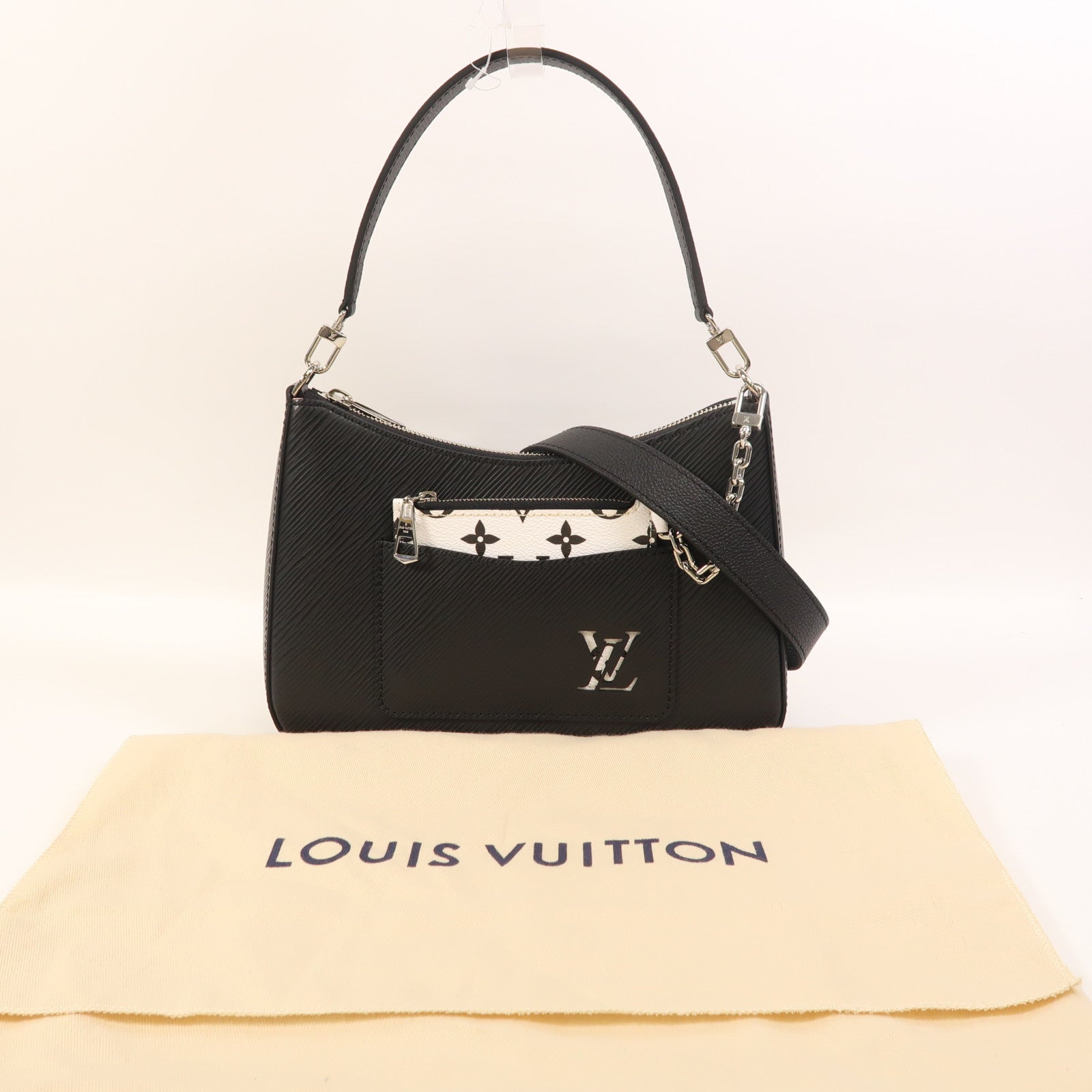 LOUIS VUITTON Epi Marelle銀扣手挽肩背兩用袋
