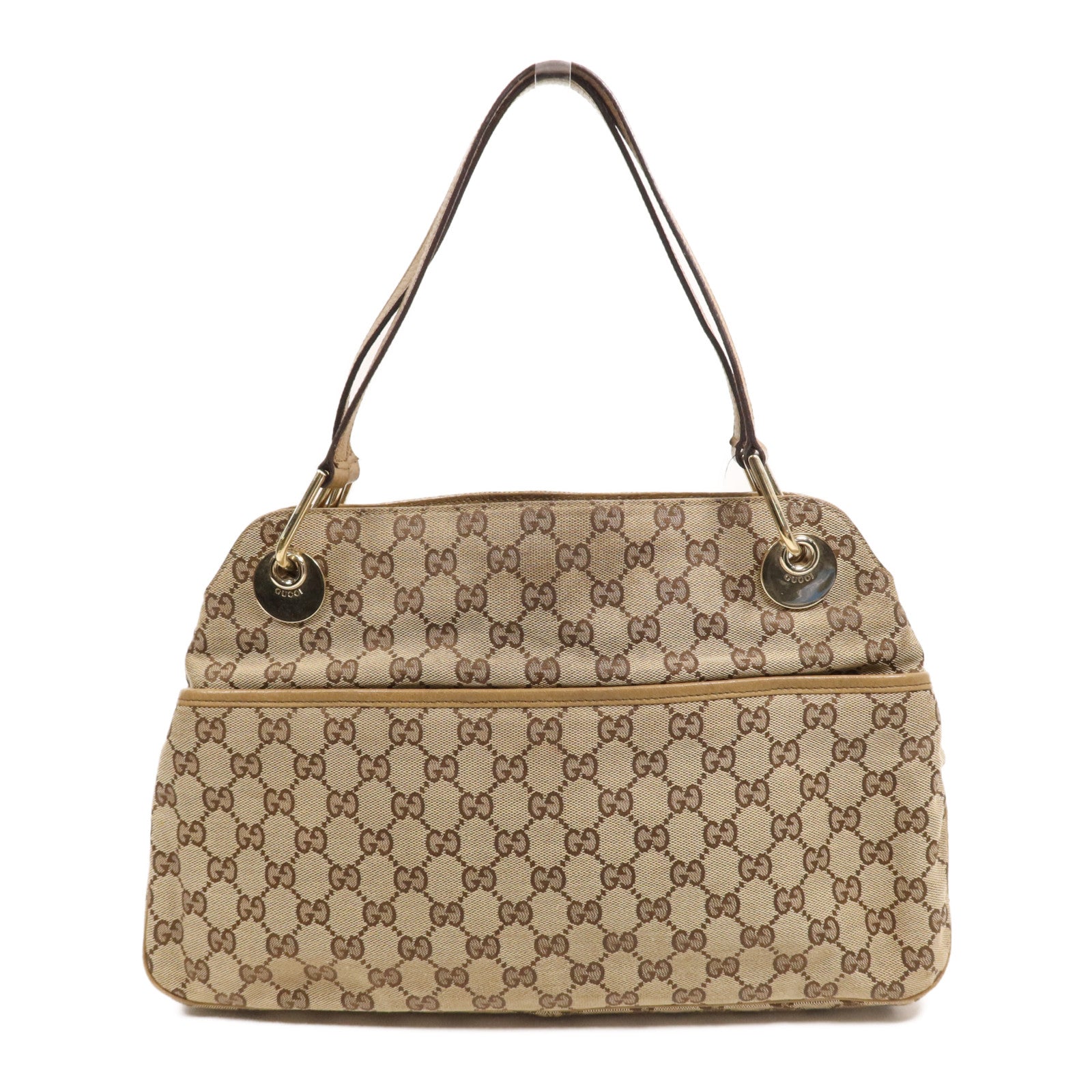 GUCCI 帆布Shoulder Bag金扣肩背袋