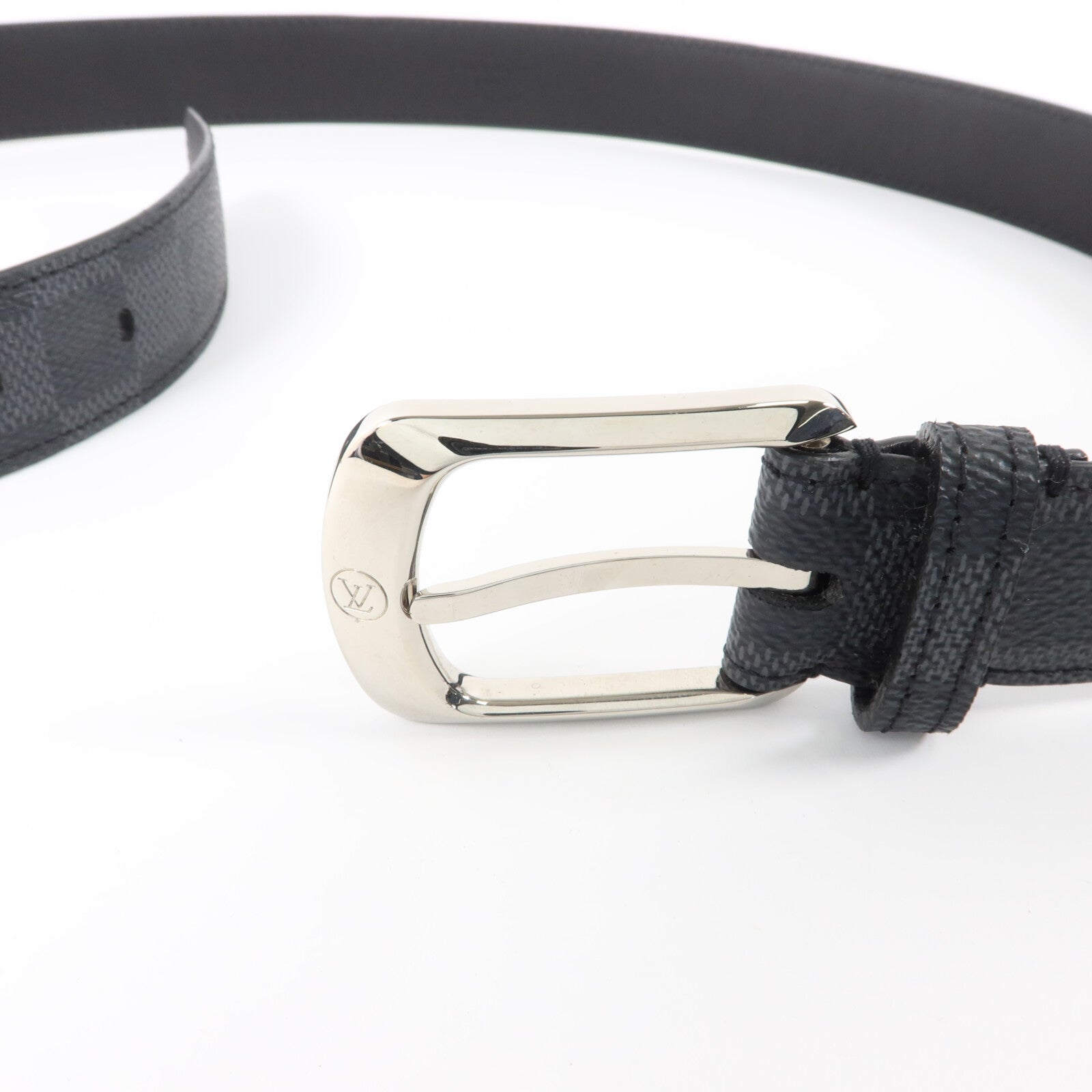 LOUIS VUITTON Damier Graphite Ceinture Ellipse Belt 90cm皮帶