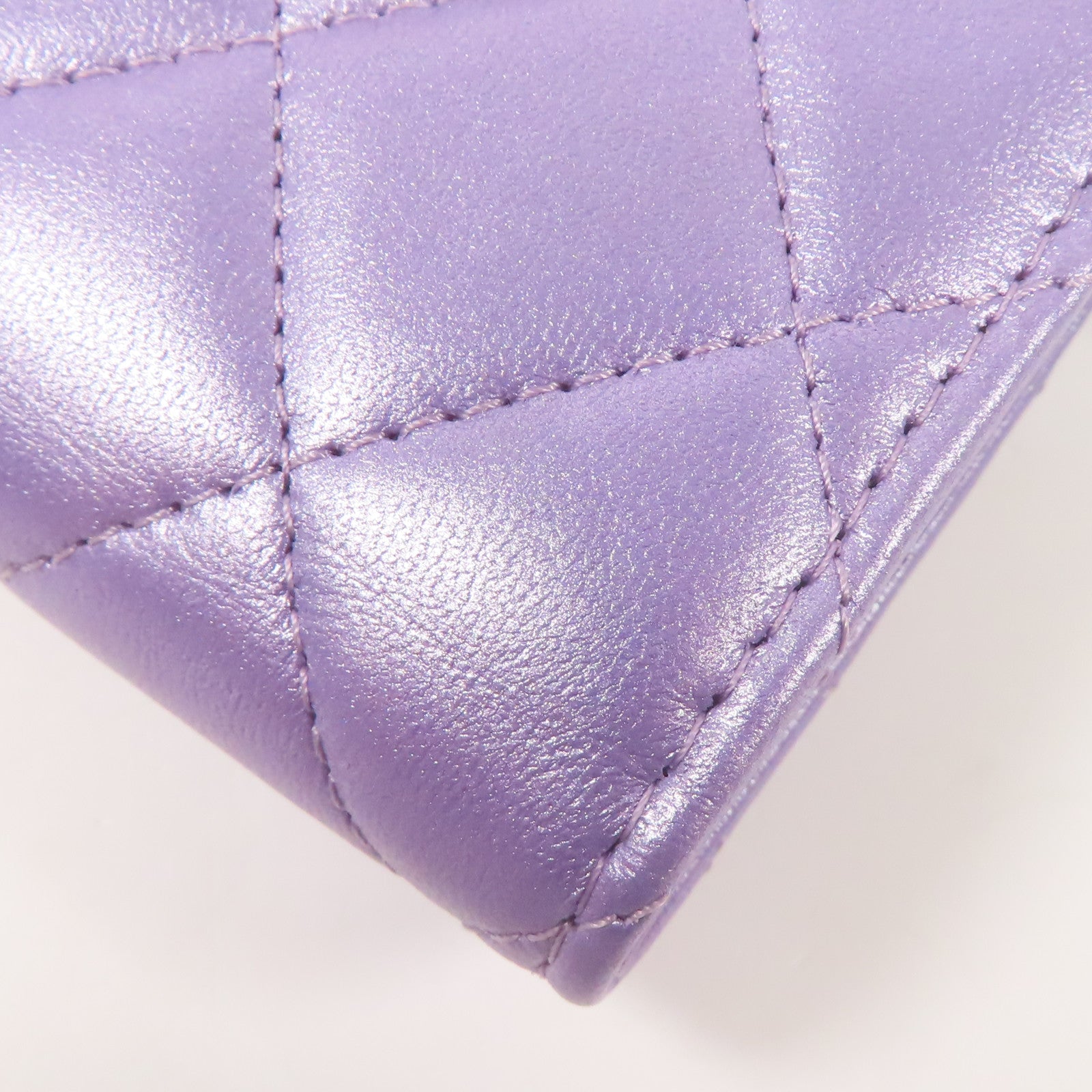 CHANEL 羊皮皮革Wallet銀扣錢包