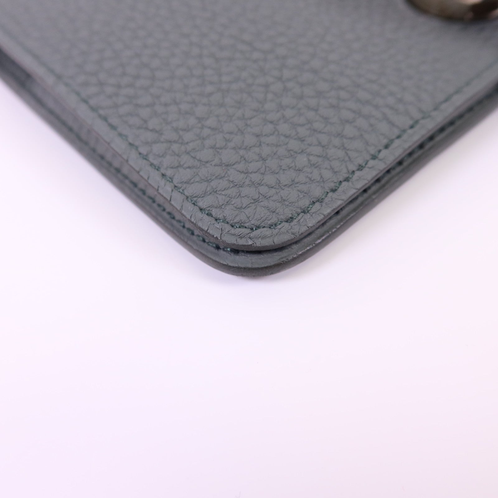 HERMES Clemence皮革Dogon Compact Bifold Wallet銀扣錢包