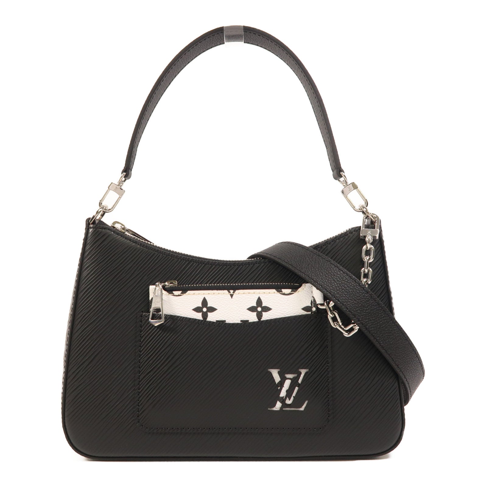 LOUIS VUITTON Epi Marelle銀扣手挽肩背兩用袋