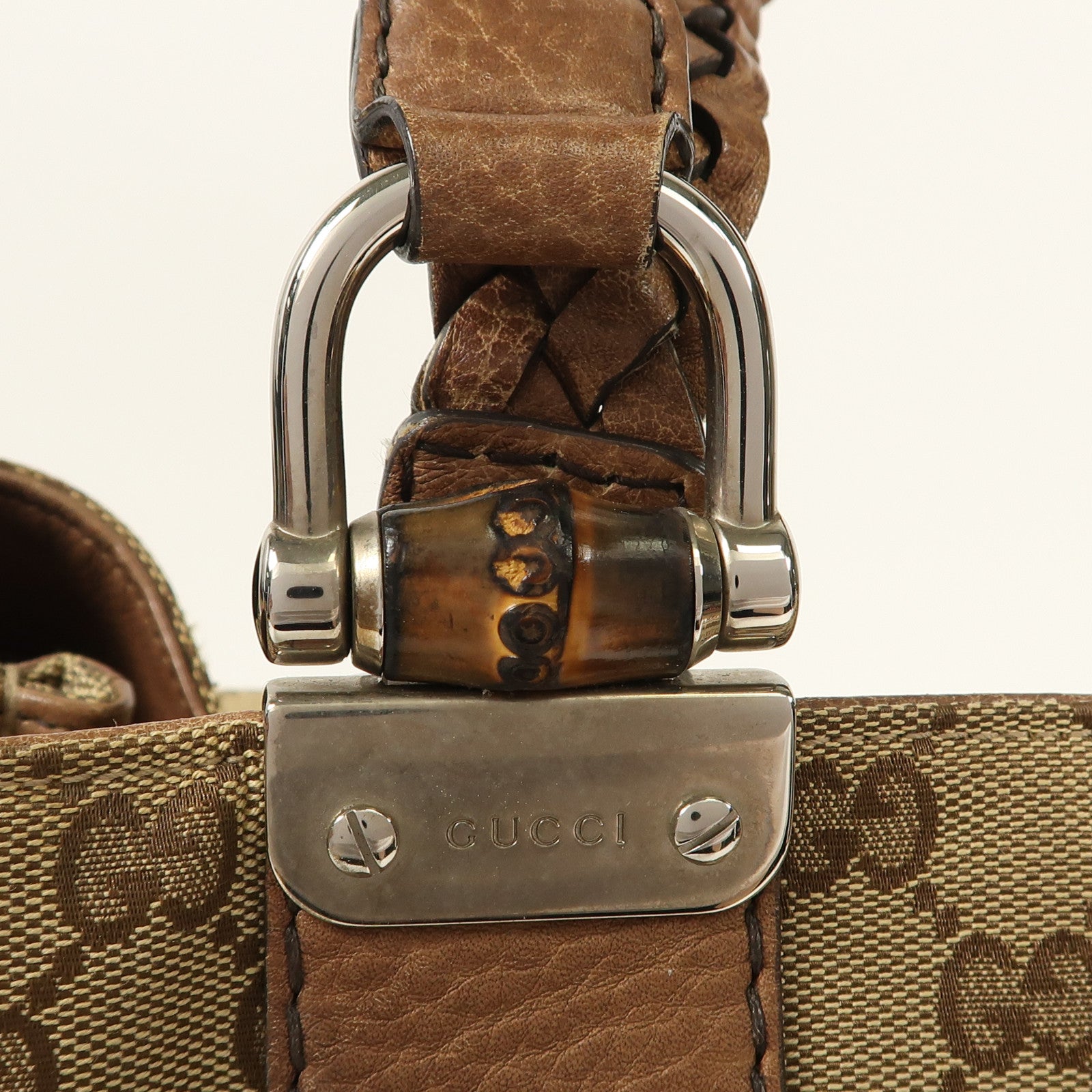 GUCCI 帆布Tote Bag Canvas銀扣手挽袋