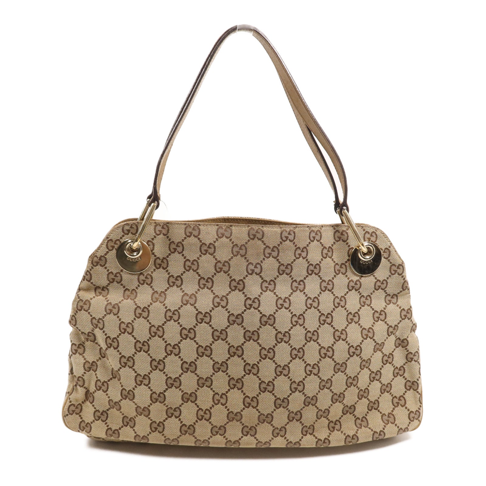 GUCCI 帆布Shoulder Bag金扣肩背袋