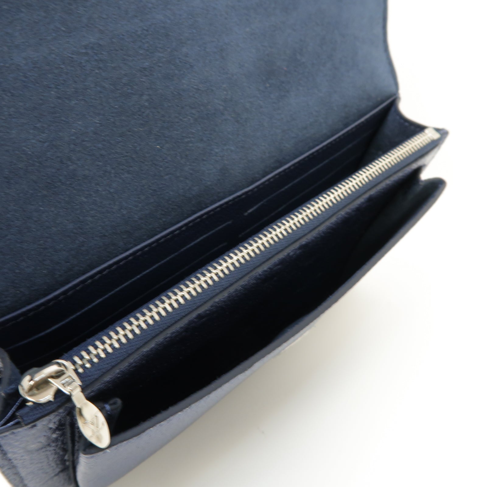 LOUIS VUITTON 【激減優惠】Monogram Empreinte Vavin Shoulder Bag銀扣肩背袋藍色