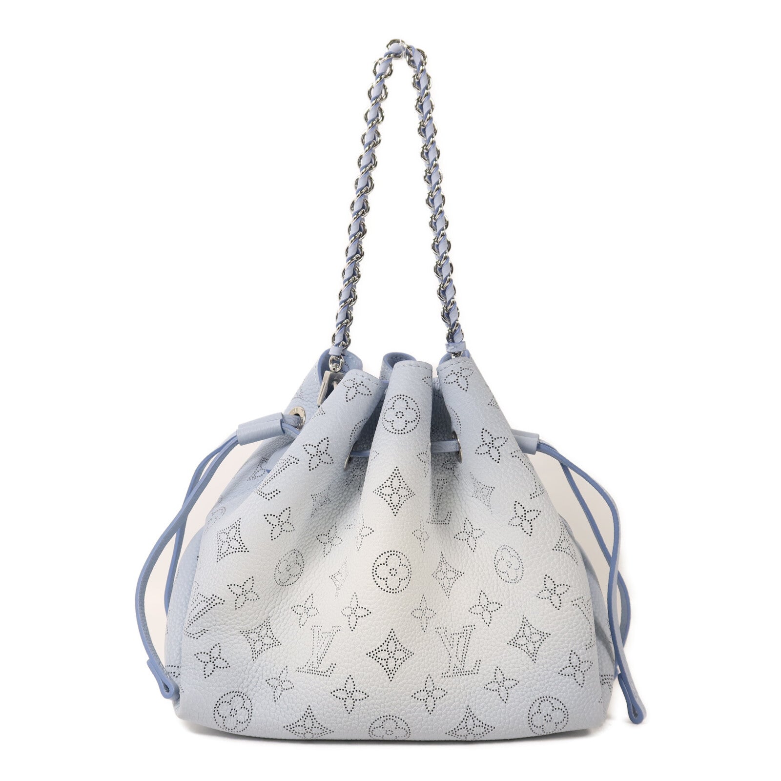 LOUIS VUITTON Mahina Bella銀扣鏈帶肩背袋