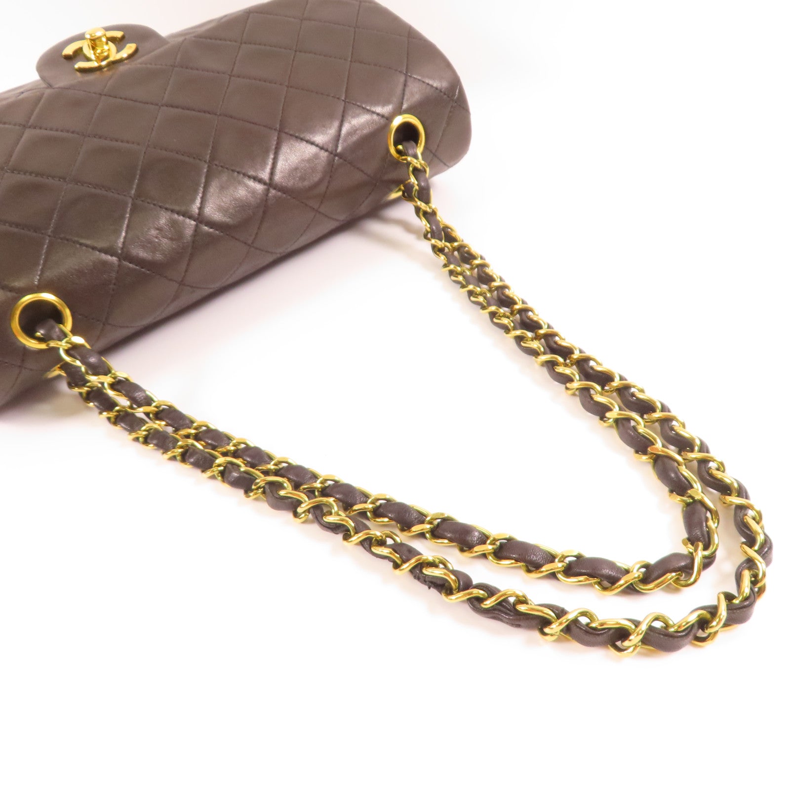 CHANEL 羊皮皮革Classic 25金扣鏈帶肩背袋
