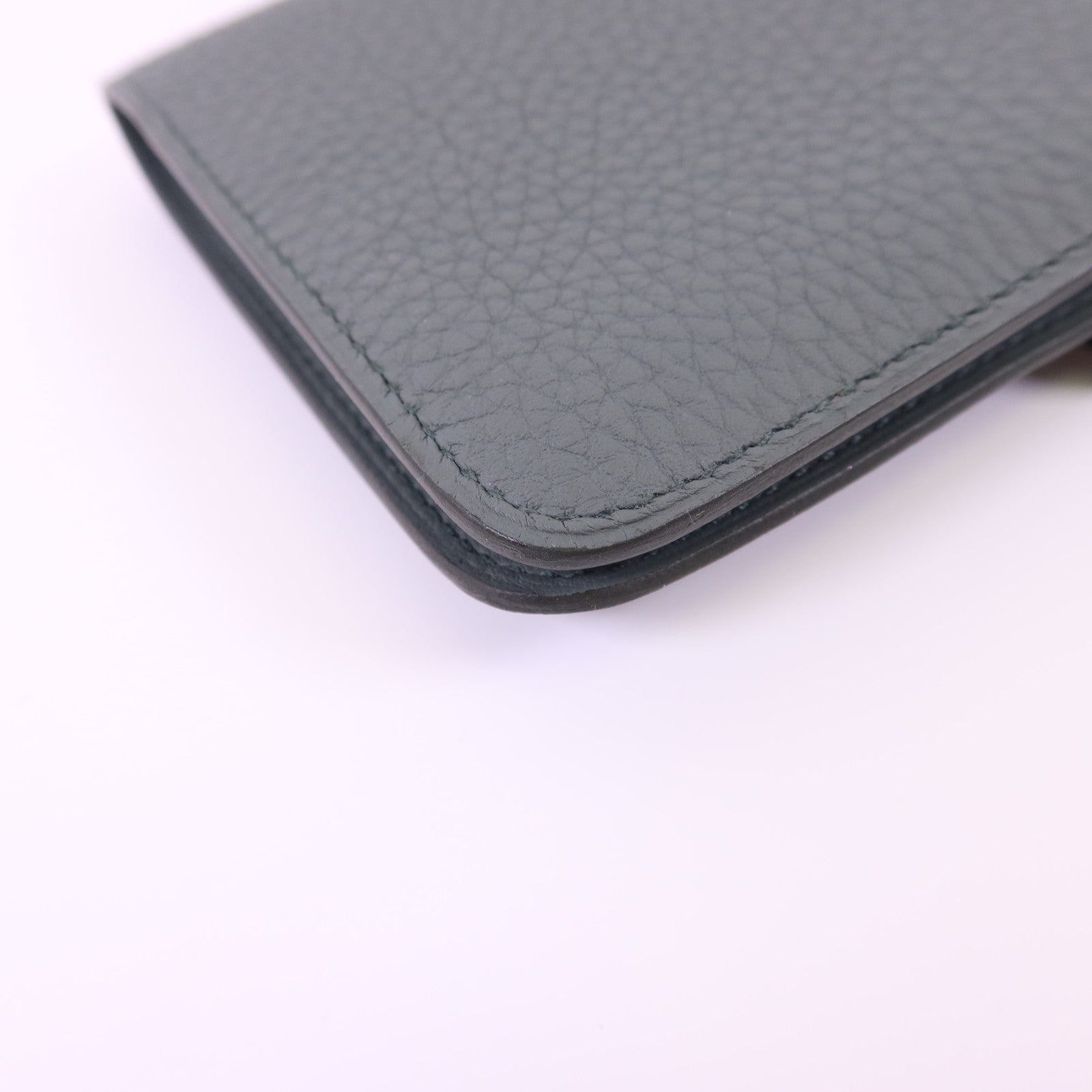 HERMES Clemence皮革Dogon Compact Bifold Wallet銀扣錢包