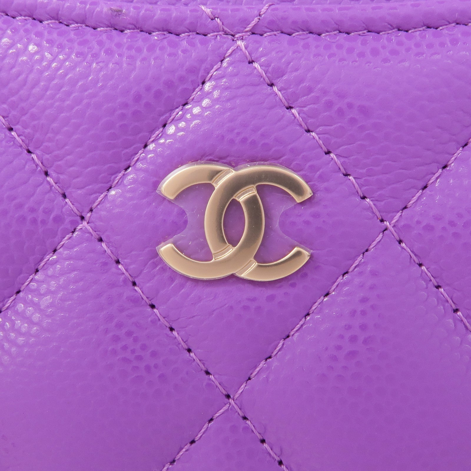 CHANEL 牛皮皮革Card/Coin Case金扣零錢包/卡片套