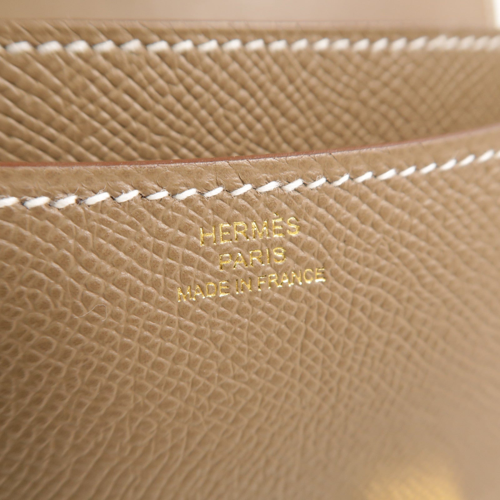 HERMES Epsom皮革Constance Mini肩背袋Etoupe