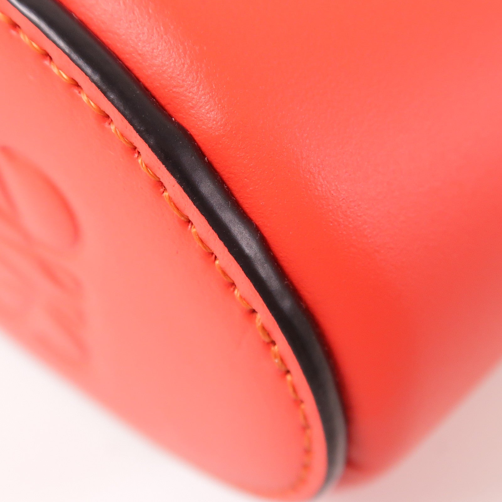 LOEWE GHW Nano Balloon 2 Way Shoulder Bag Handbag Lambskin Leather Red