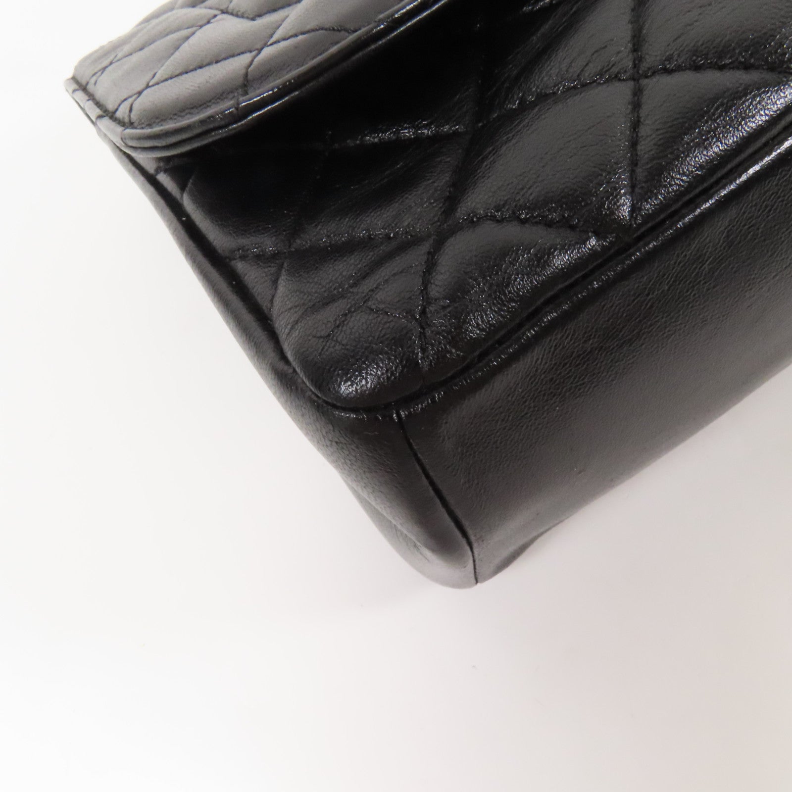 CHANEL 牛皮皮革Chain Shoulder金扣肩背袋