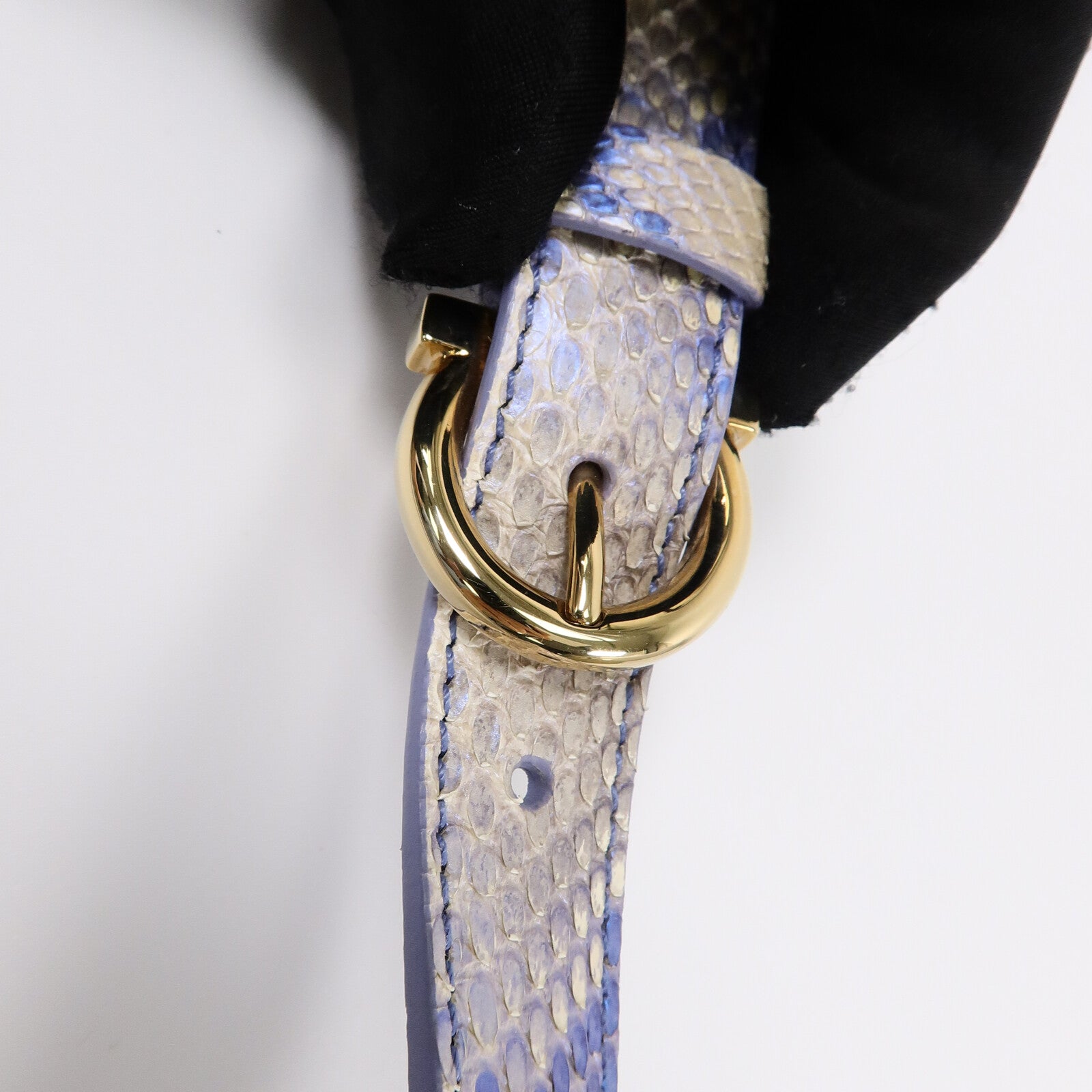 Salvatore Ferragamo 蛇皮皮革Fiamma手挽肩背兩用袋