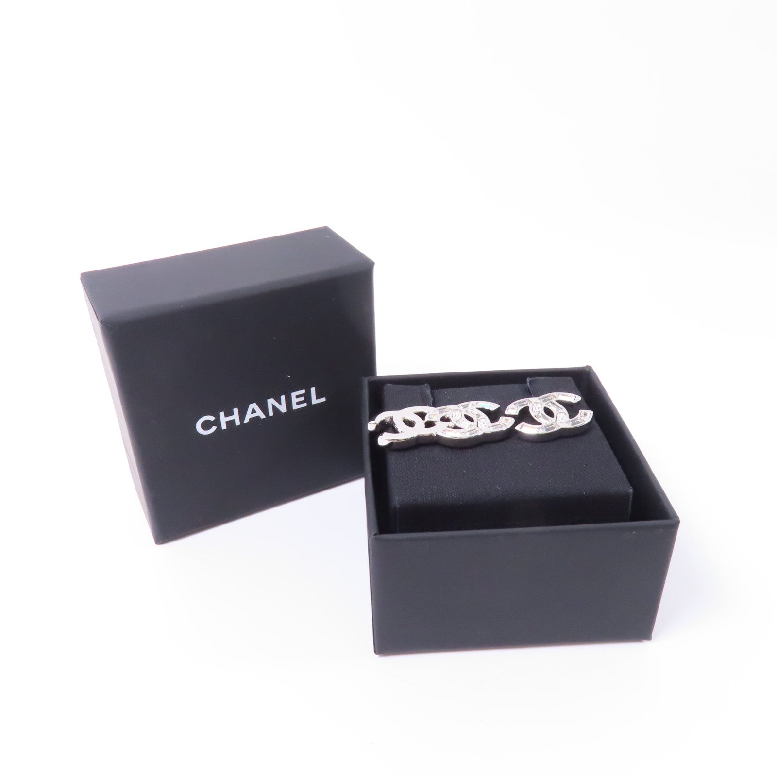 CHANEL PVC/金屬Earrings耳環銀色/透明