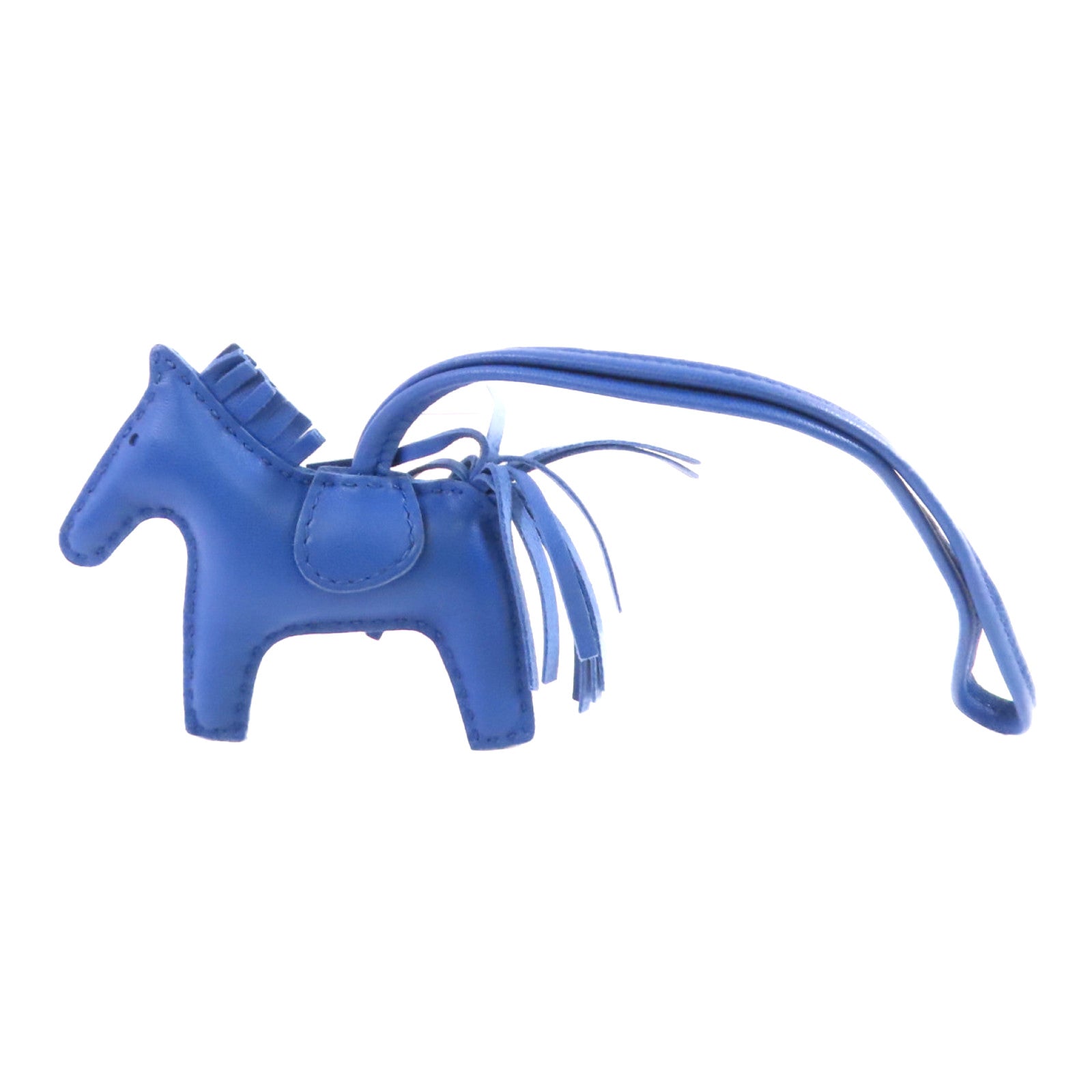 HERMES Swift皮革Rodeo PM Charm掛飾掛Blue Royal皇家藍色
