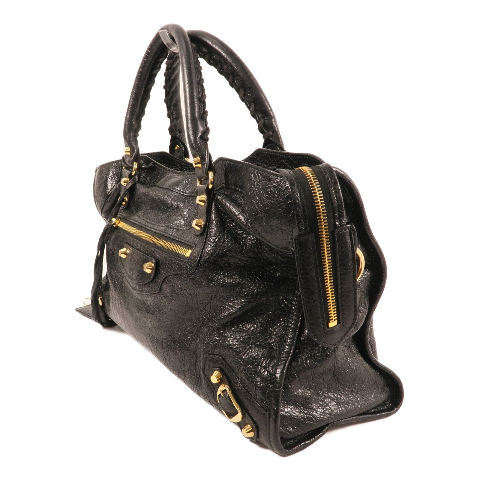 BALENCIAGA 羊皮皮革Le City金扣手挽肩背兩用袋