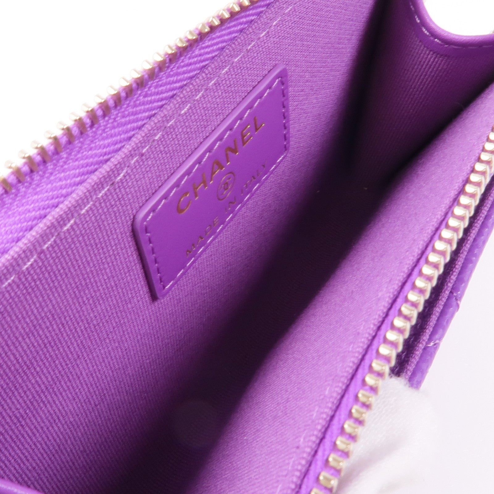 CHANEL 牛皮皮革Card/Coin Case金扣零錢包/卡片套