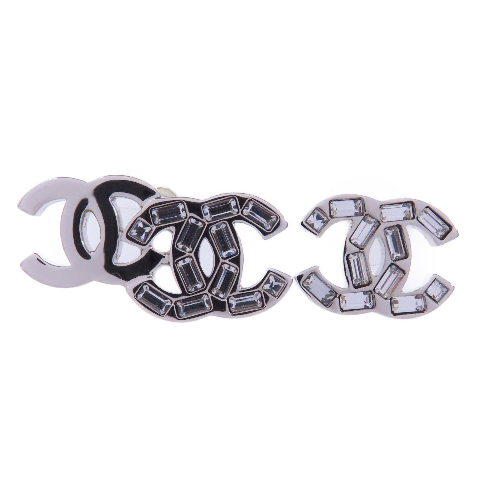 CHANEL PVC/金屬Earrings耳環銀色/透明