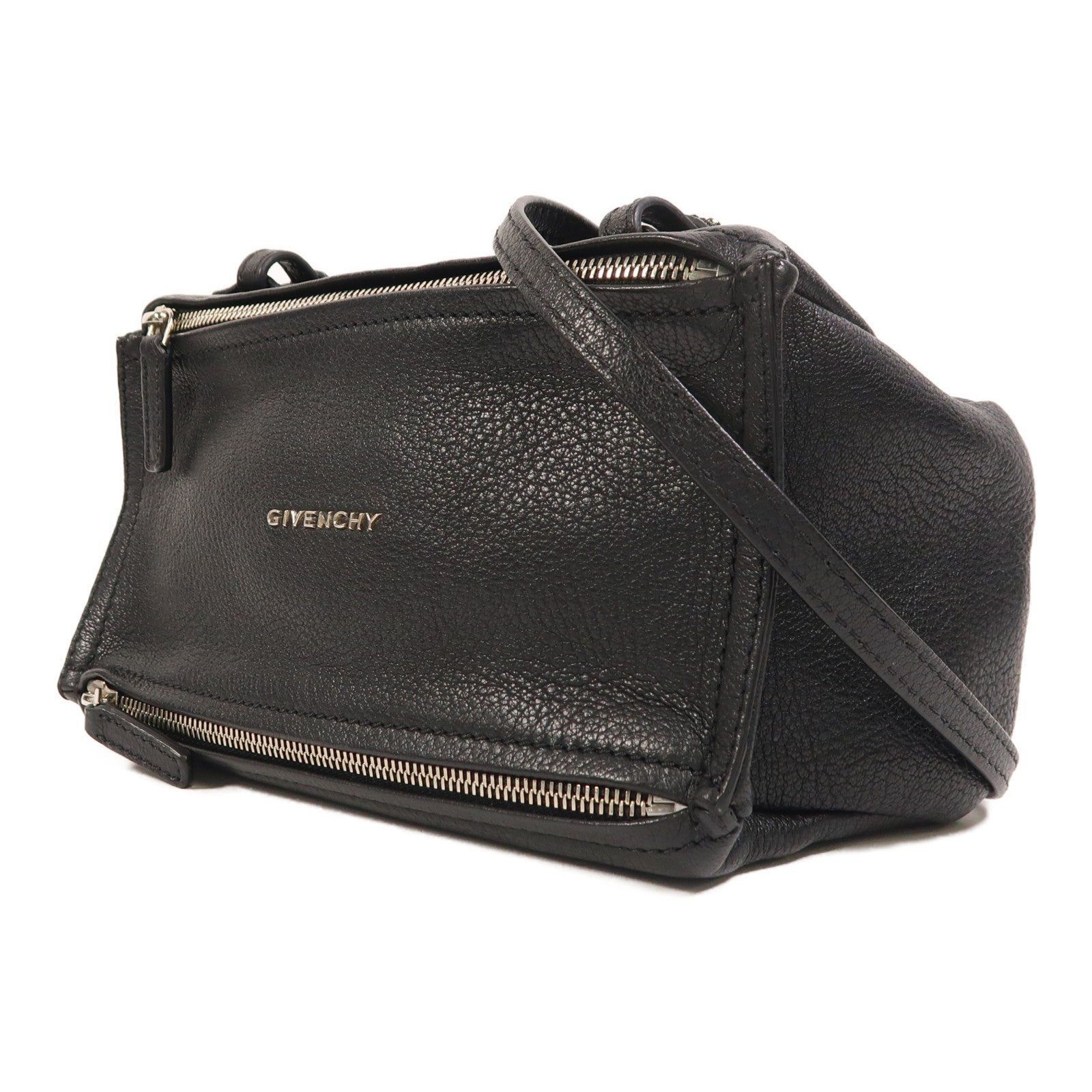 GIVENCHY 牛皮皮革Pandora銀扣肩背袋